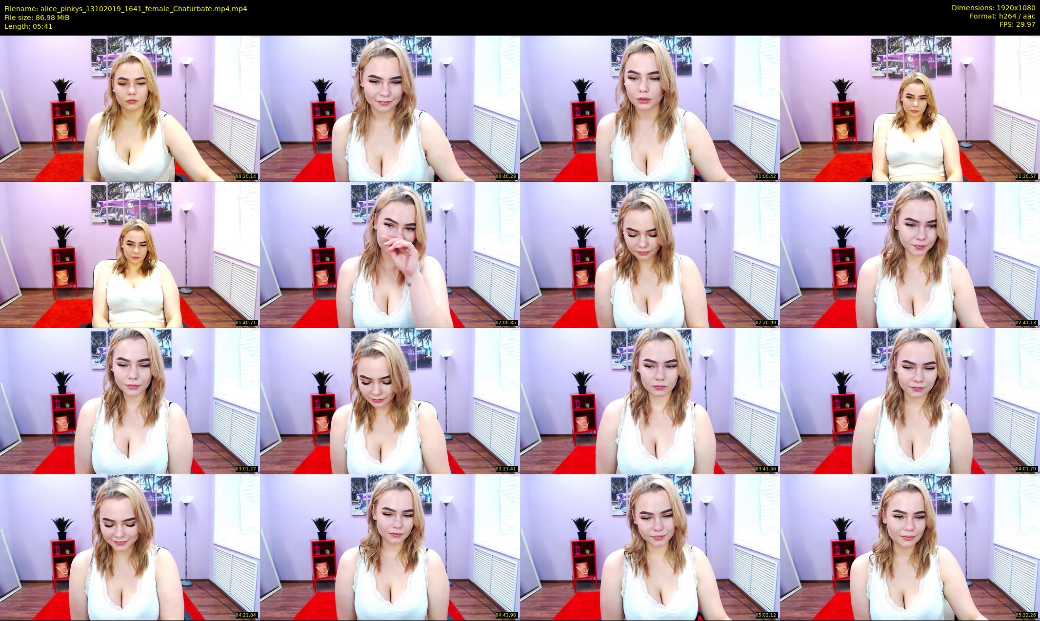 alice_pinkys — 6 minute Chaturbate female cam show recording, 1080p, Oct 13, 2019