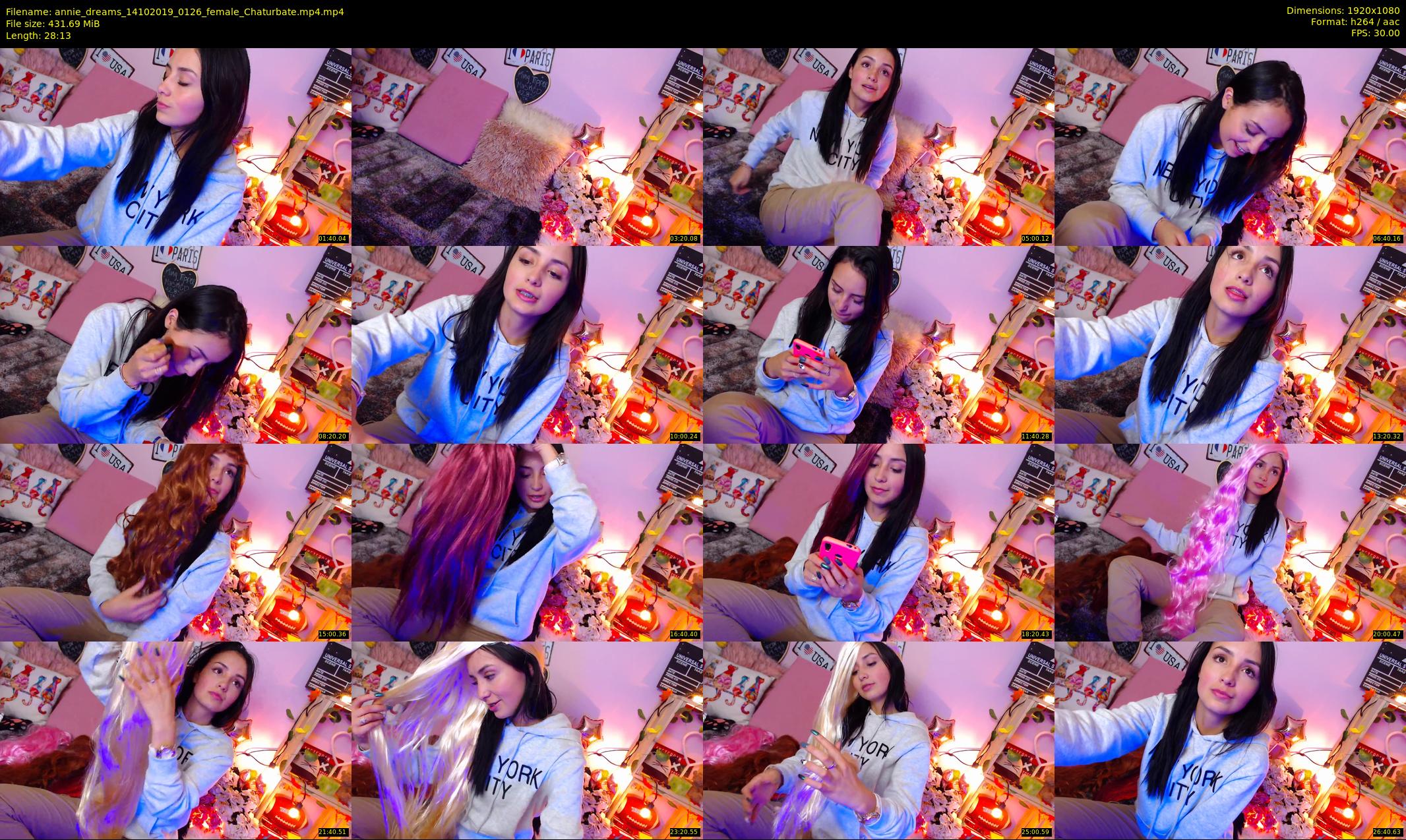 annie_dreams — 29 minute Chaturbate female cam show recording, 1080p, Oct 14, 2019
