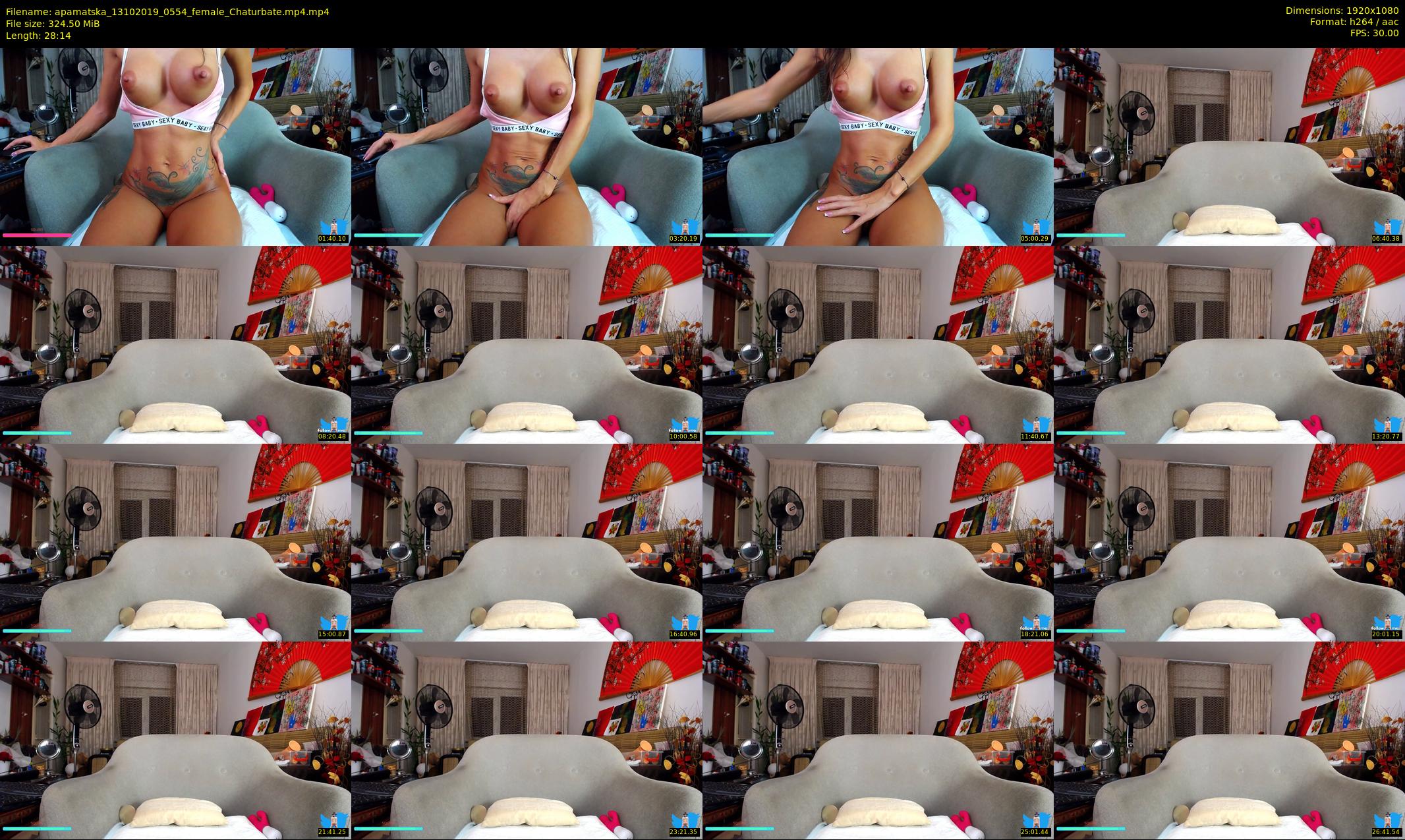 apamatska — 29 minute Chaturbate female cam show recording, 1080p, Oct 13, 2019