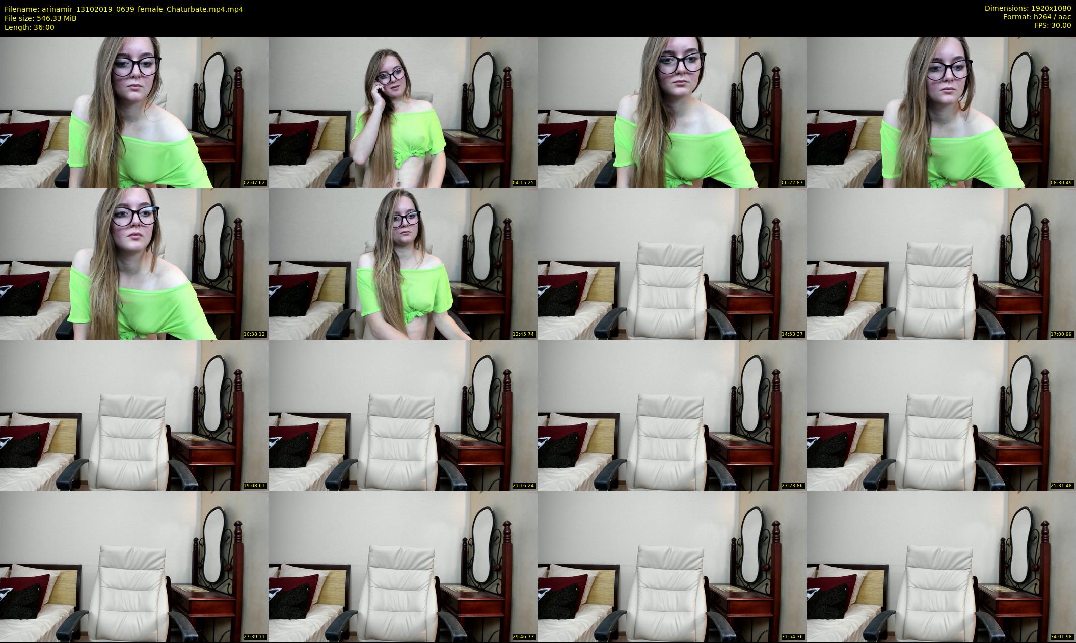 arinamir — 36 minute Chaturbate female cam show recording, 1080p, Oct 13, 2019