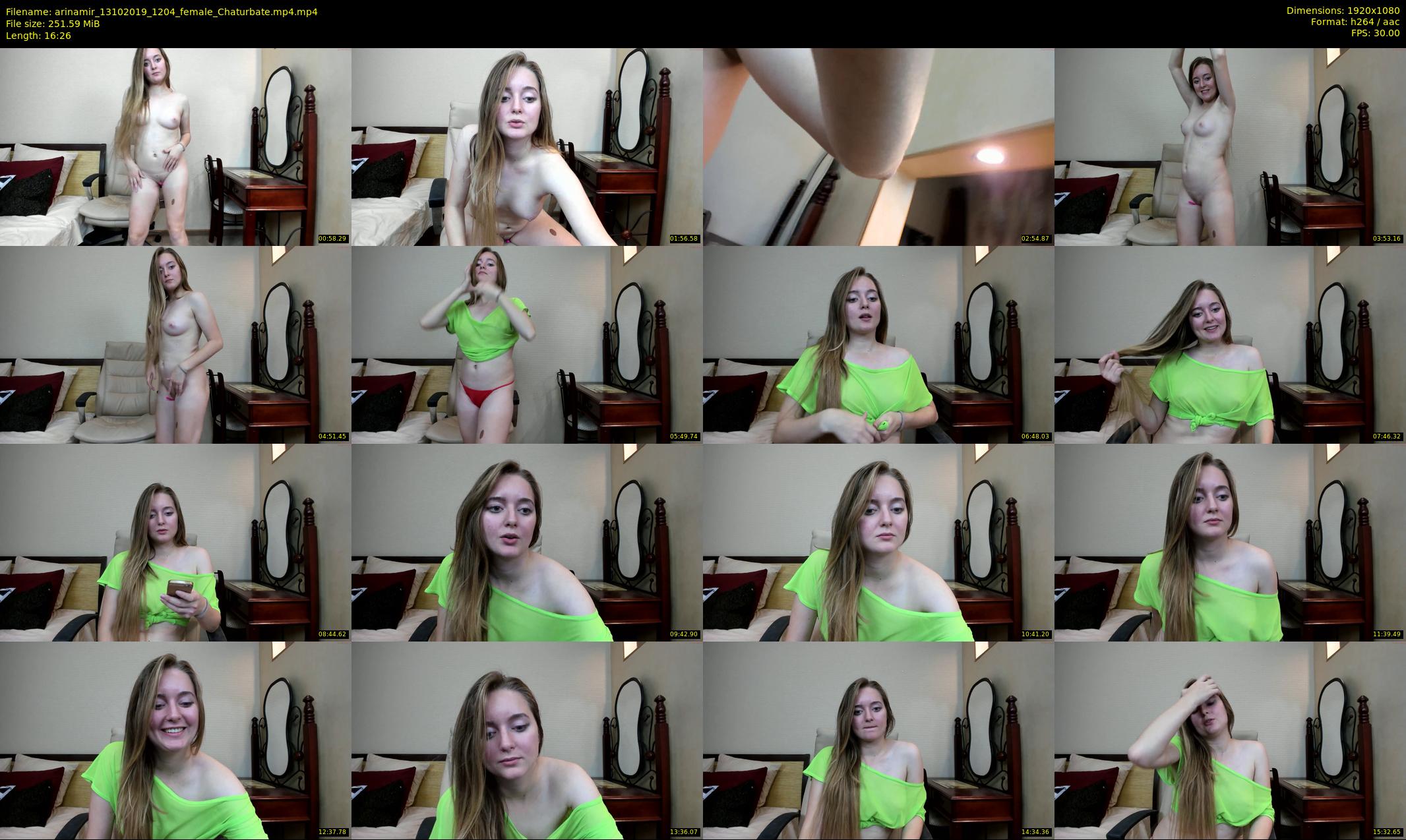 arinamir — 17 minute Chaturbate female cam show recording, 1080p, Oct 13, 2019