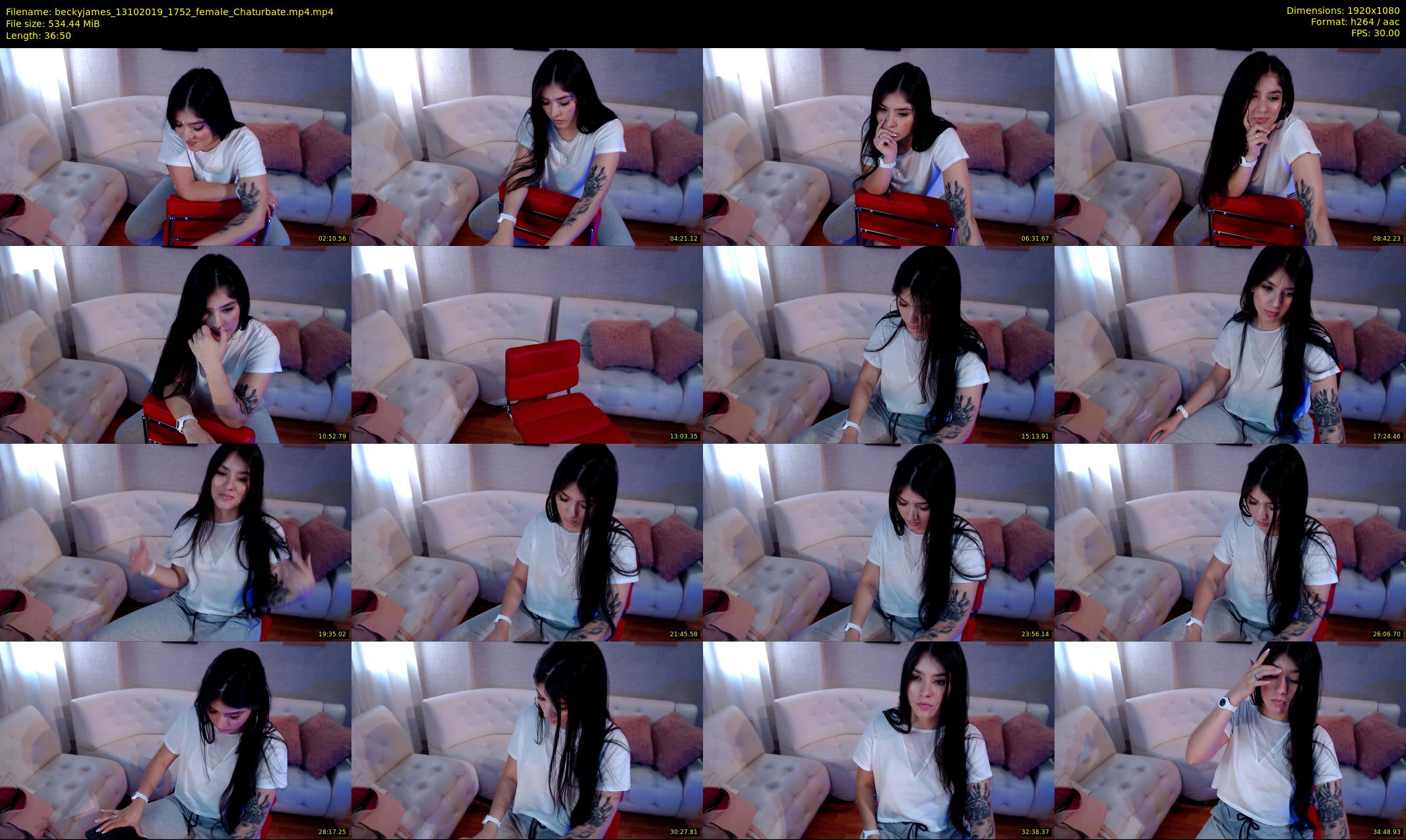 beckyjames — 37 minute Chaturbate female cam show recording, 1080p, Oct 13, 2019