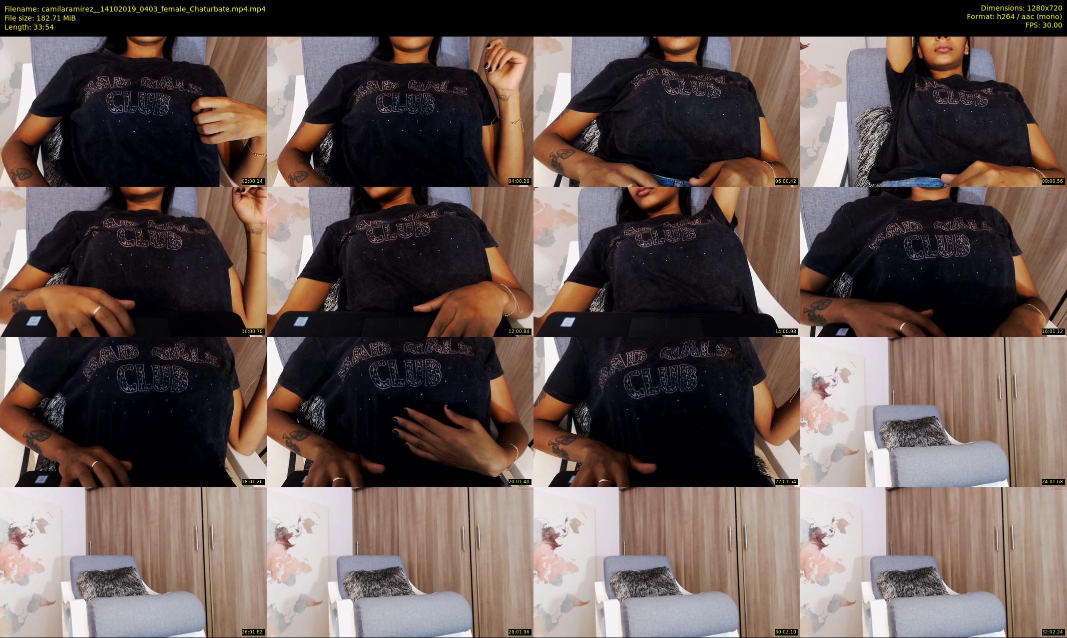 camilaramirez_ — 34 minute Chaturbate female cam show recording, 720p, Oct 14, 2019