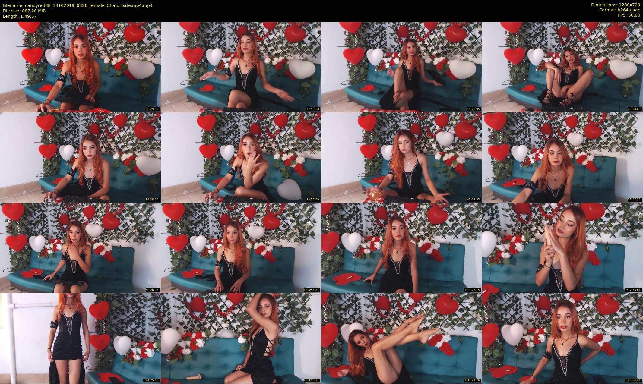 candyred88 — 110 minute Chaturbate female cam show recording, 720p, Oct 14, 2019