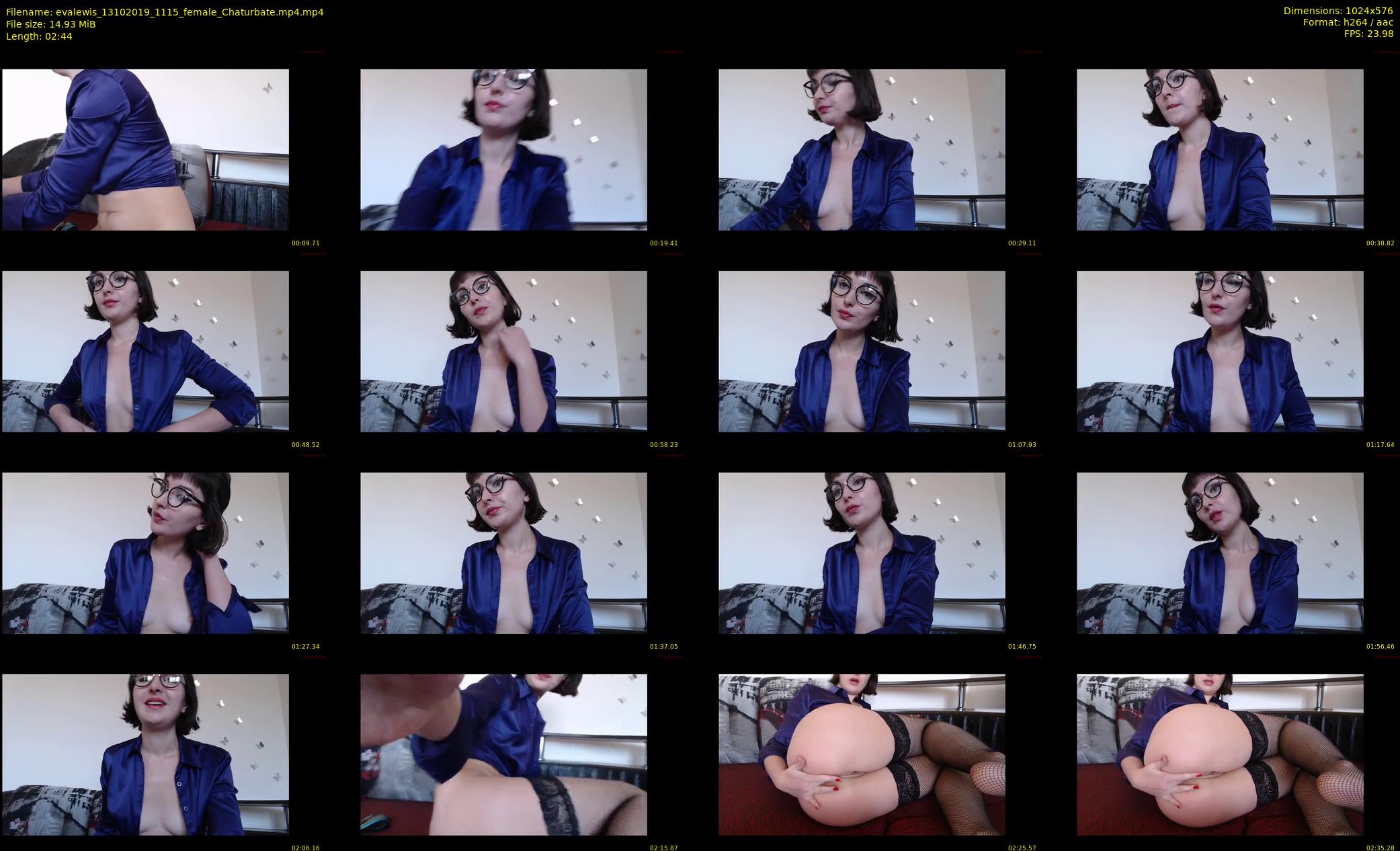 evalewis — 3 minute Chaturbate female cam show recording, 480p, Oct 13, 2019