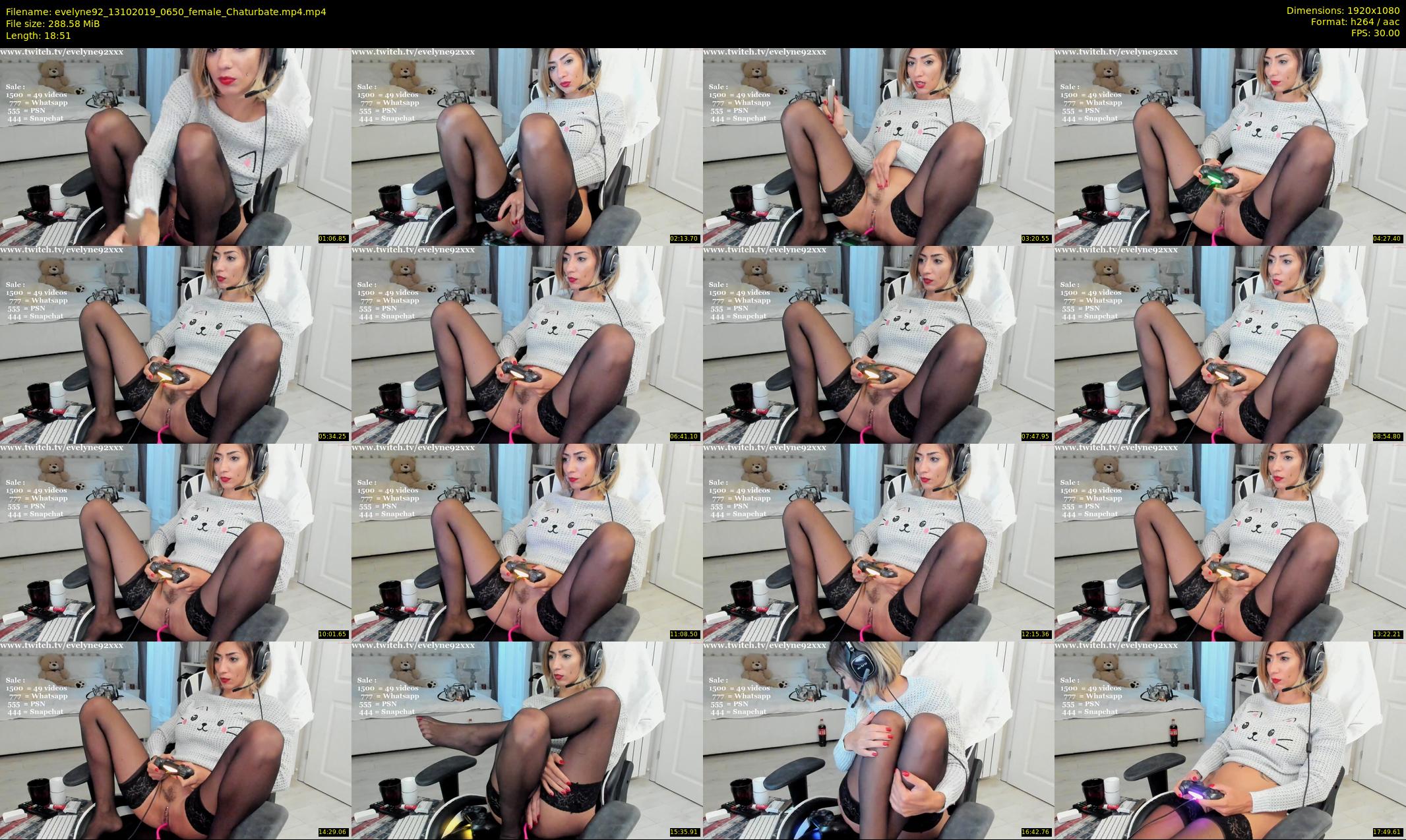 evelyne92 — 19 minute Chaturbate female cam show recording, 1080p, Oct 13, 2019