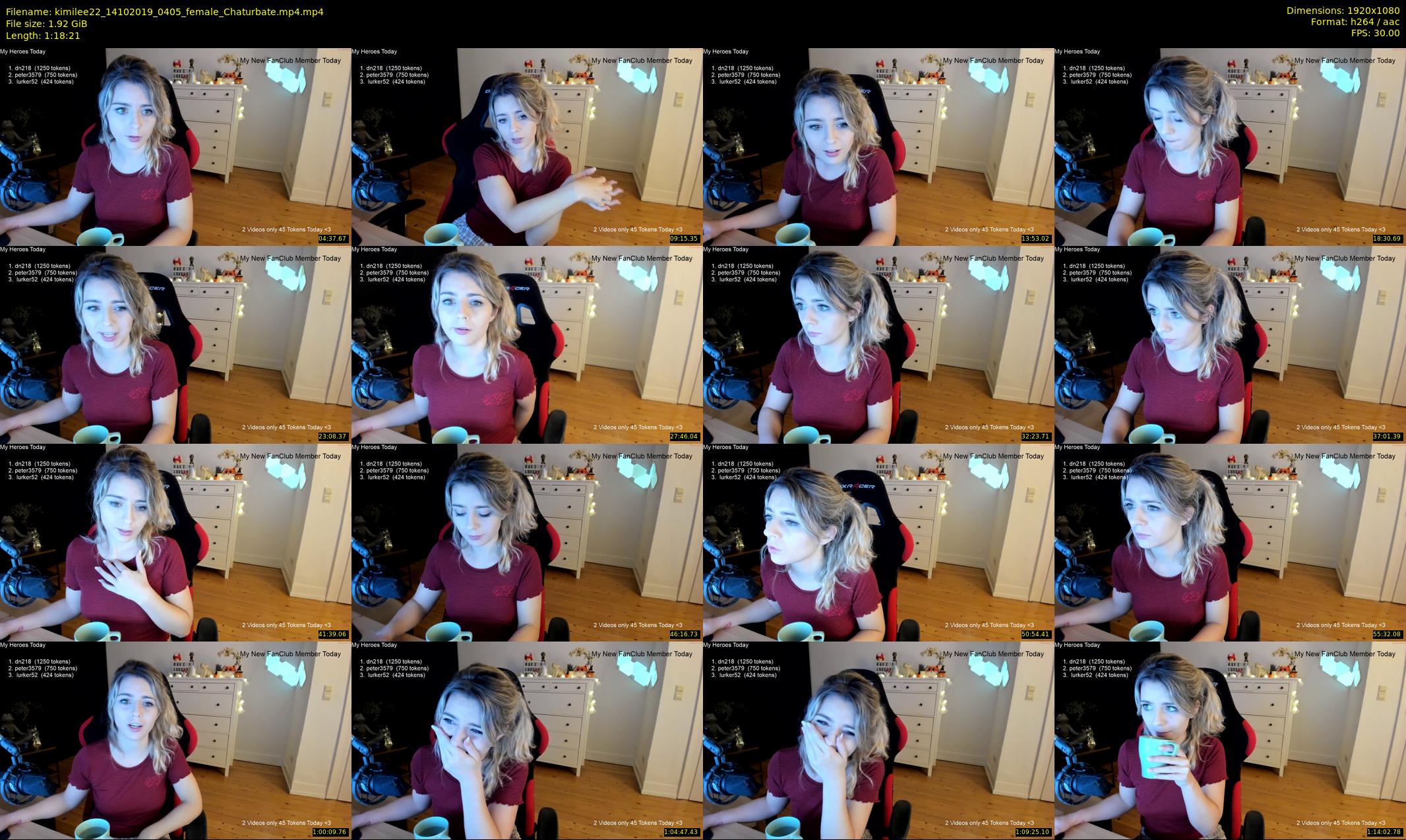 kimilee22 — 79 minute Chaturbate female cam show recording, 1080p, Oct 14, 2019
