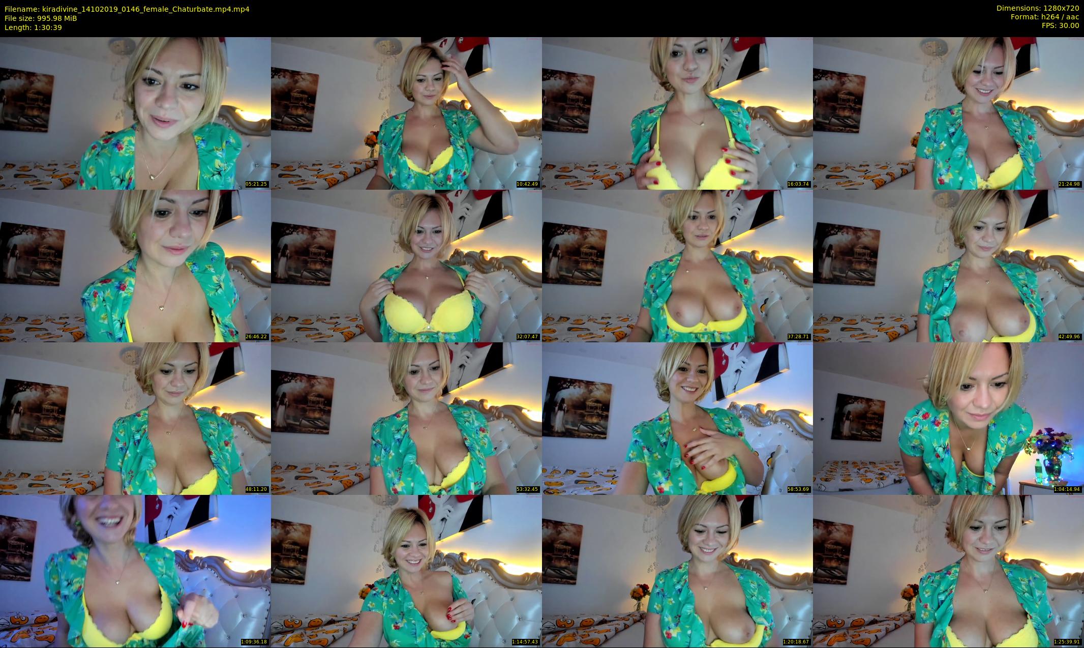 kiradivine — 91 minute Chaturbate female cam show recording, 720p, Oct 14, 2019