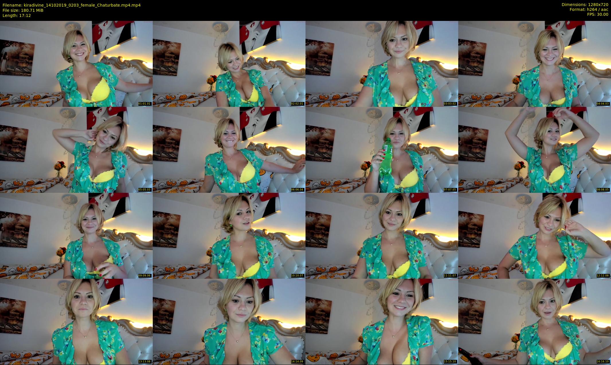 kiradivine — 18 minute Chaturbate female cam show recording, 720p, Oct 14, 2019