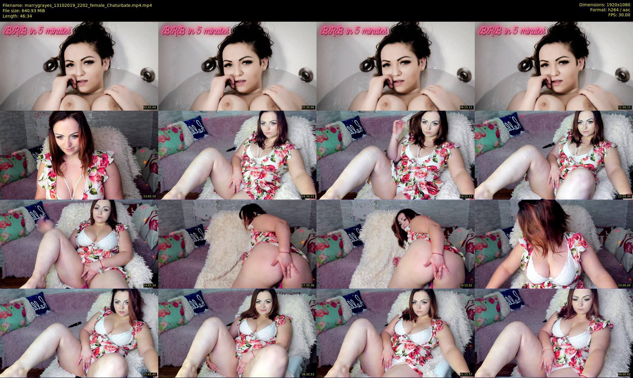 marrygrayes — 47 minute Chaturbate female cam show recording, 1080p, Oct 13, 2019