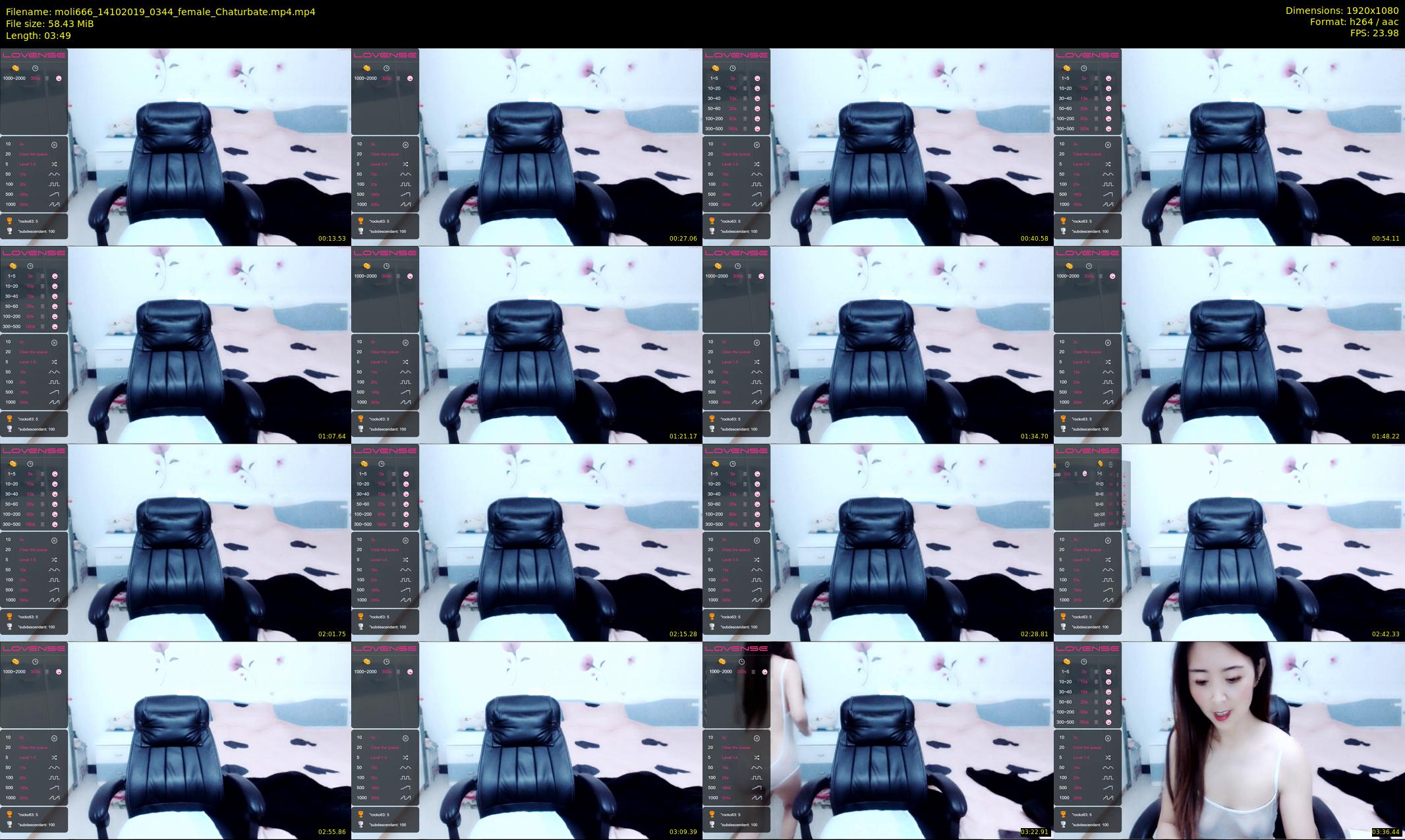 moli666 — 4 minute Chaturbate female cam show recording, 1080p, Oct 14, 2019