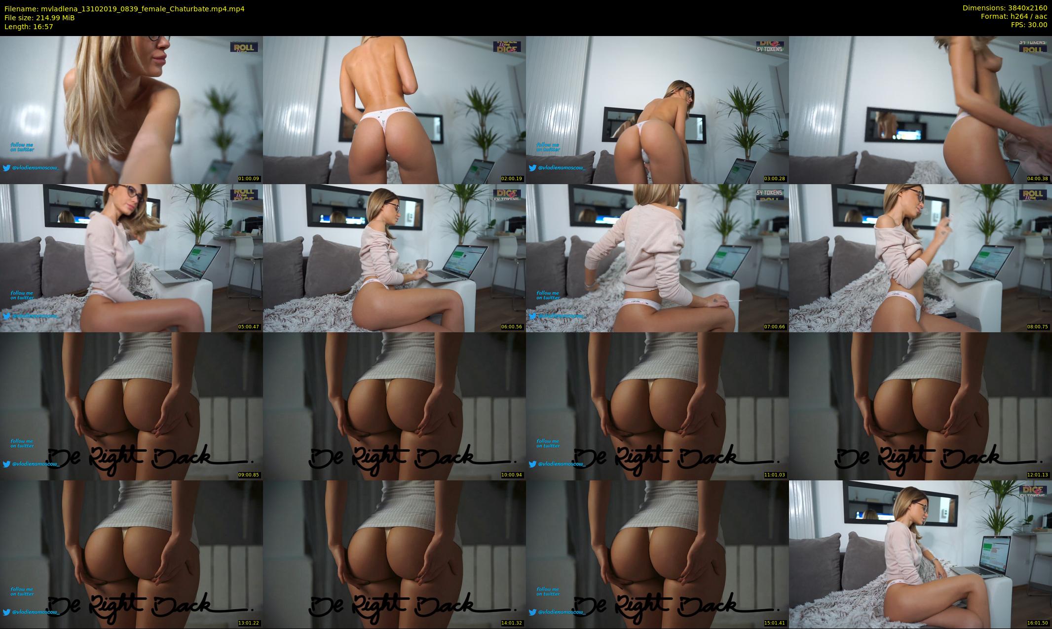 mvladlena — 17 minute Chaturbate female cam show recording, 4K, Oct 13, 2019