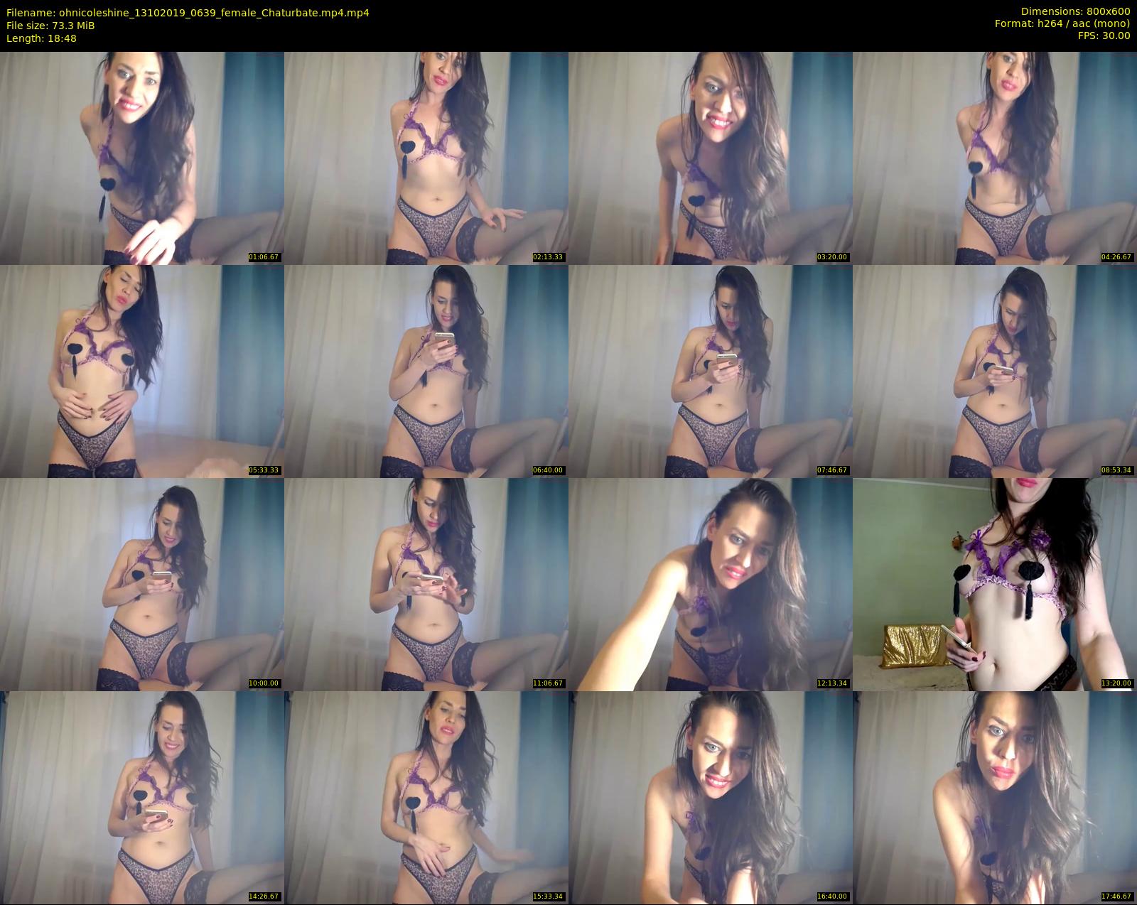 ohnicoleshine — 19 minute Chaturbate female cam show recording, 480p, Oct 13, 2019