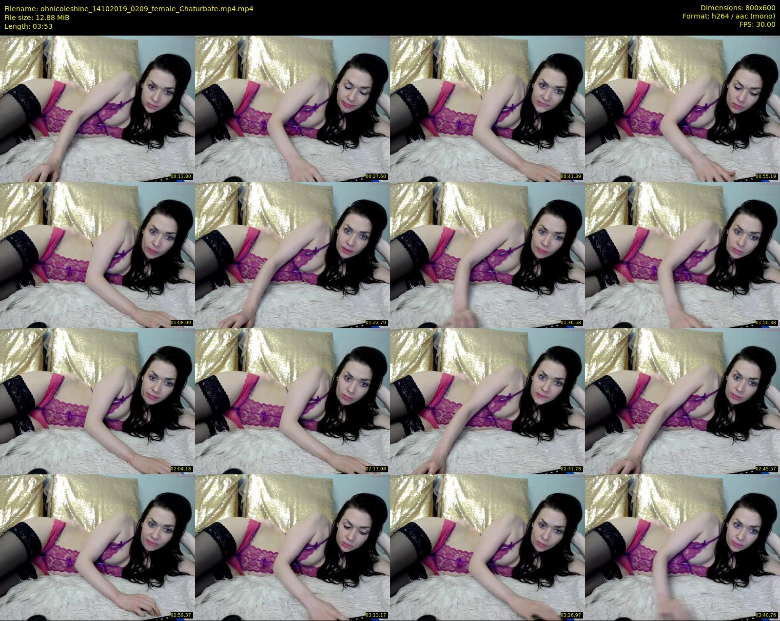 ohnicoleshine — 4 minute Chaturbate female cam show recording, 480p, Oct 14, 2019
