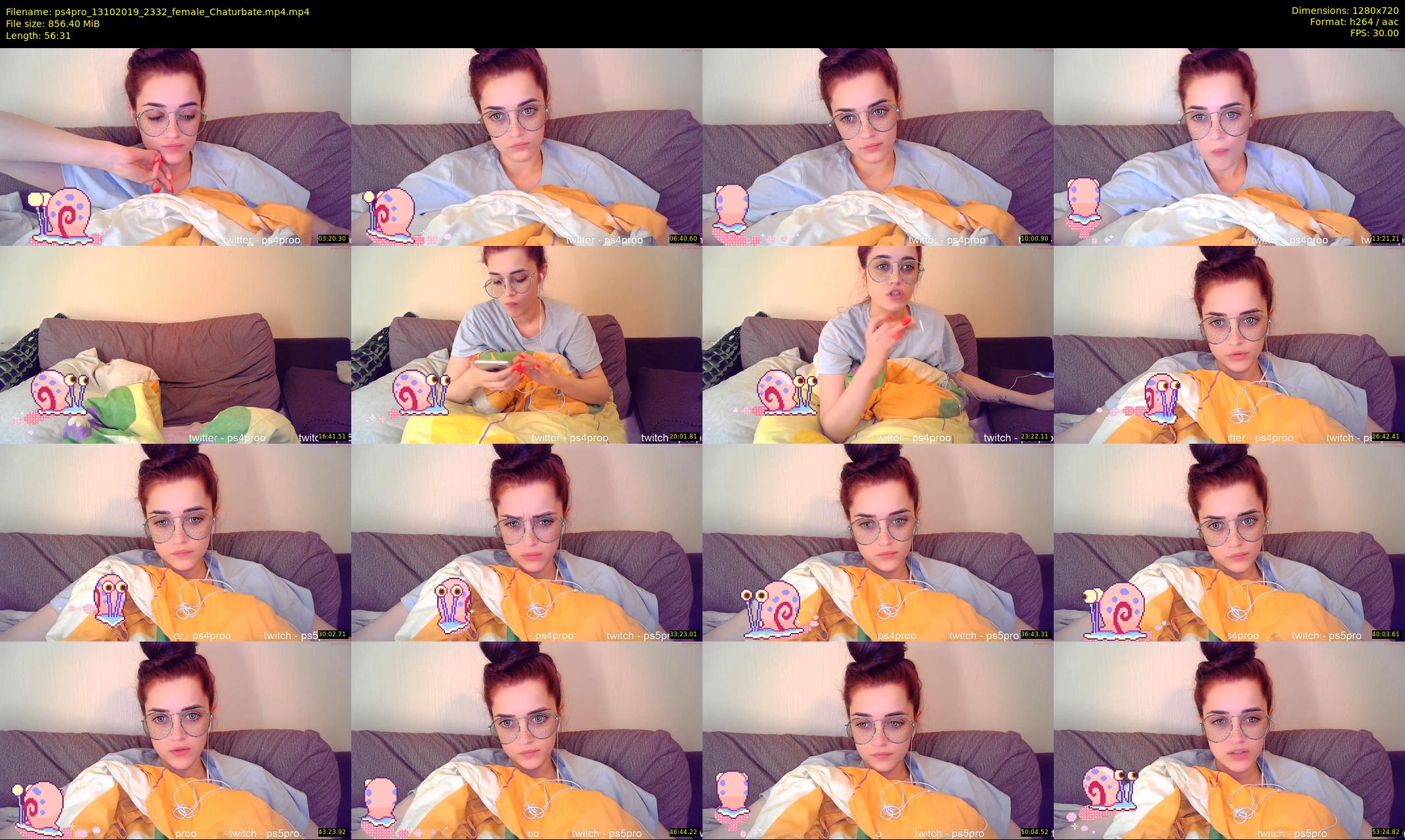 ps4pro — 57 minute Chaturbate female cam show recording, 720p, Oct 13, 2019