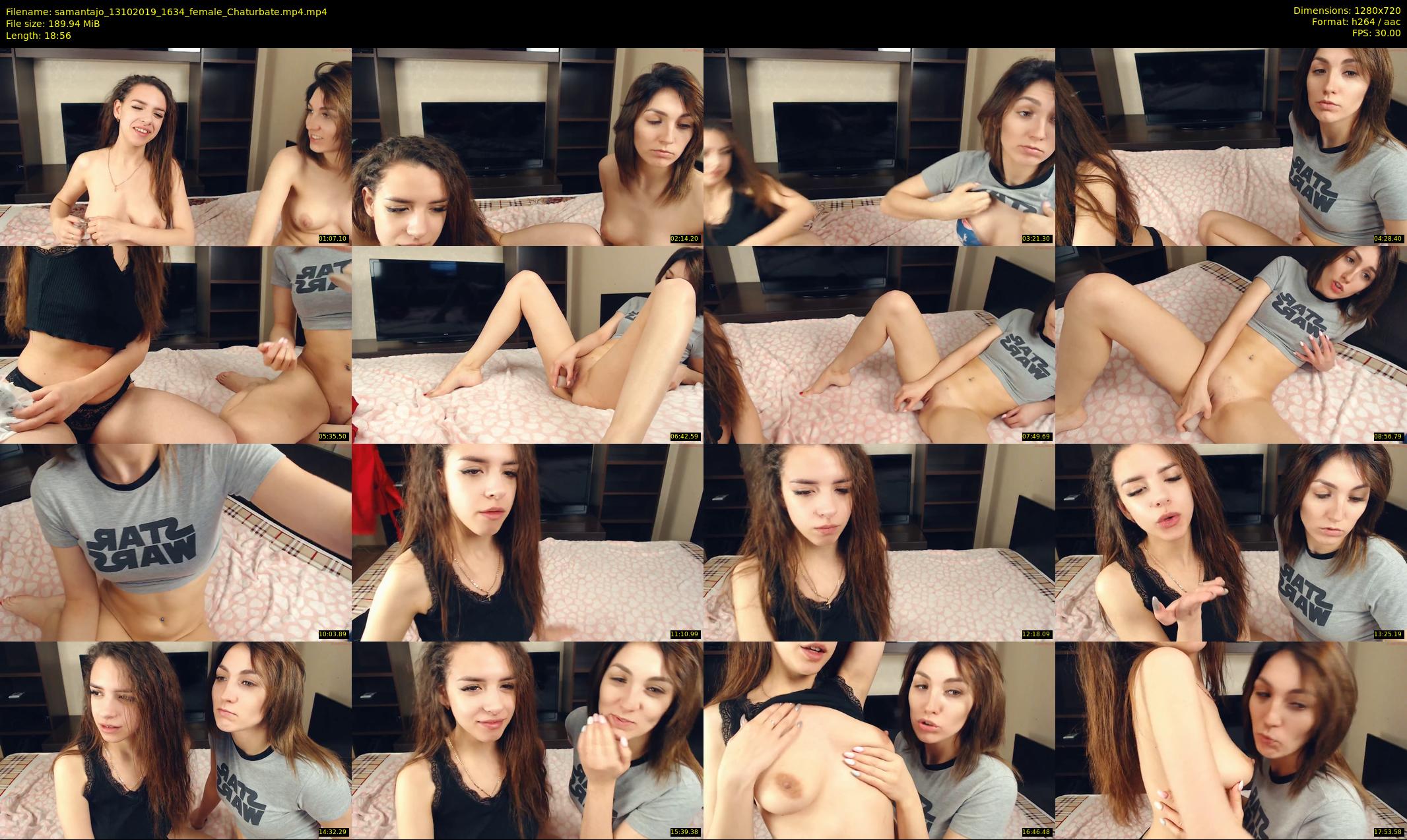 samantajo — 19 minute Chaturbate female cam show recording, 720p, Oct 13, 2019