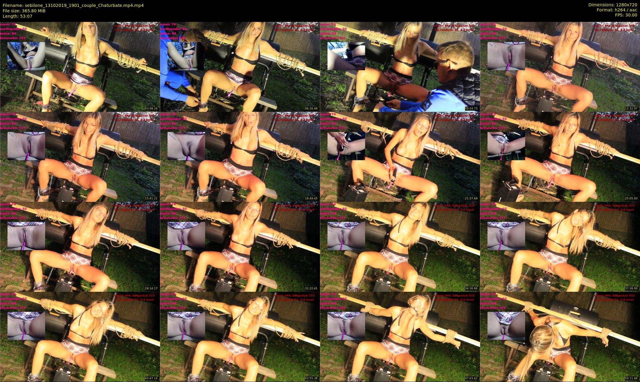sebilone — 54 minute Chaturbate couple cam show recording, 720p, Oct 13, 2019
