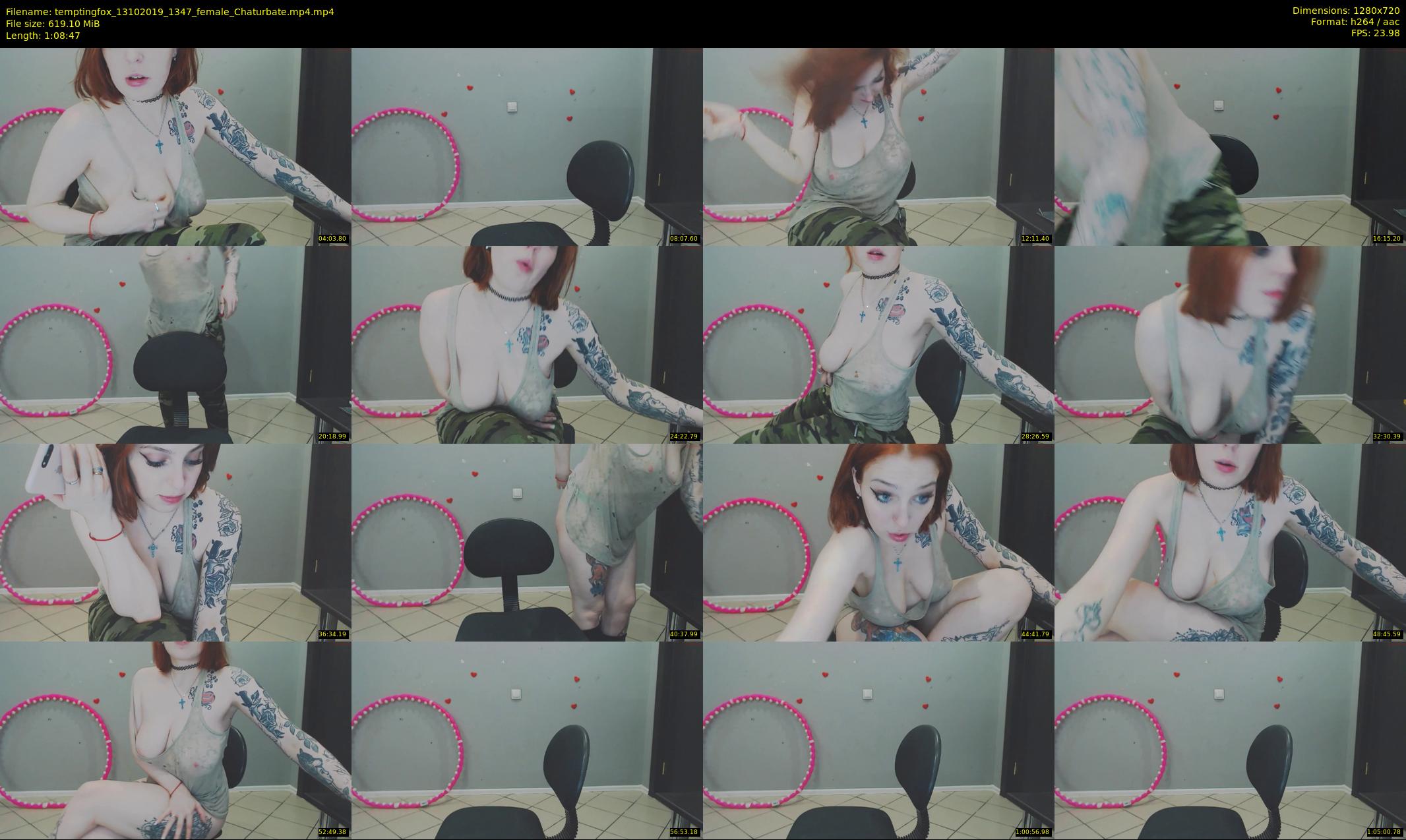 temptingfox — 69 minute Chaturbate female cam show recording, 720p, Oct 13, 2019