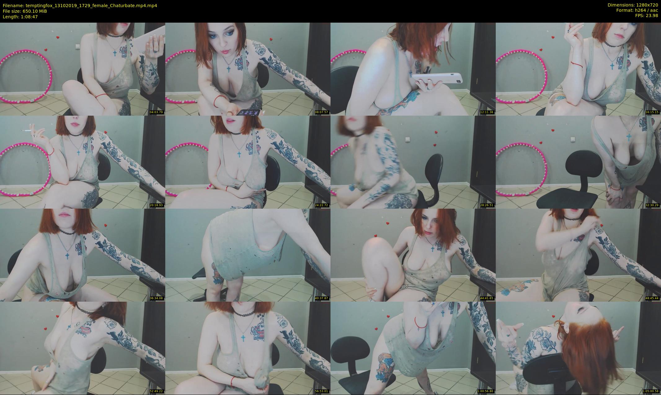 temptingfox — 69 minute Chaturbate female cam show recording, 720p, Oct 13, 2019