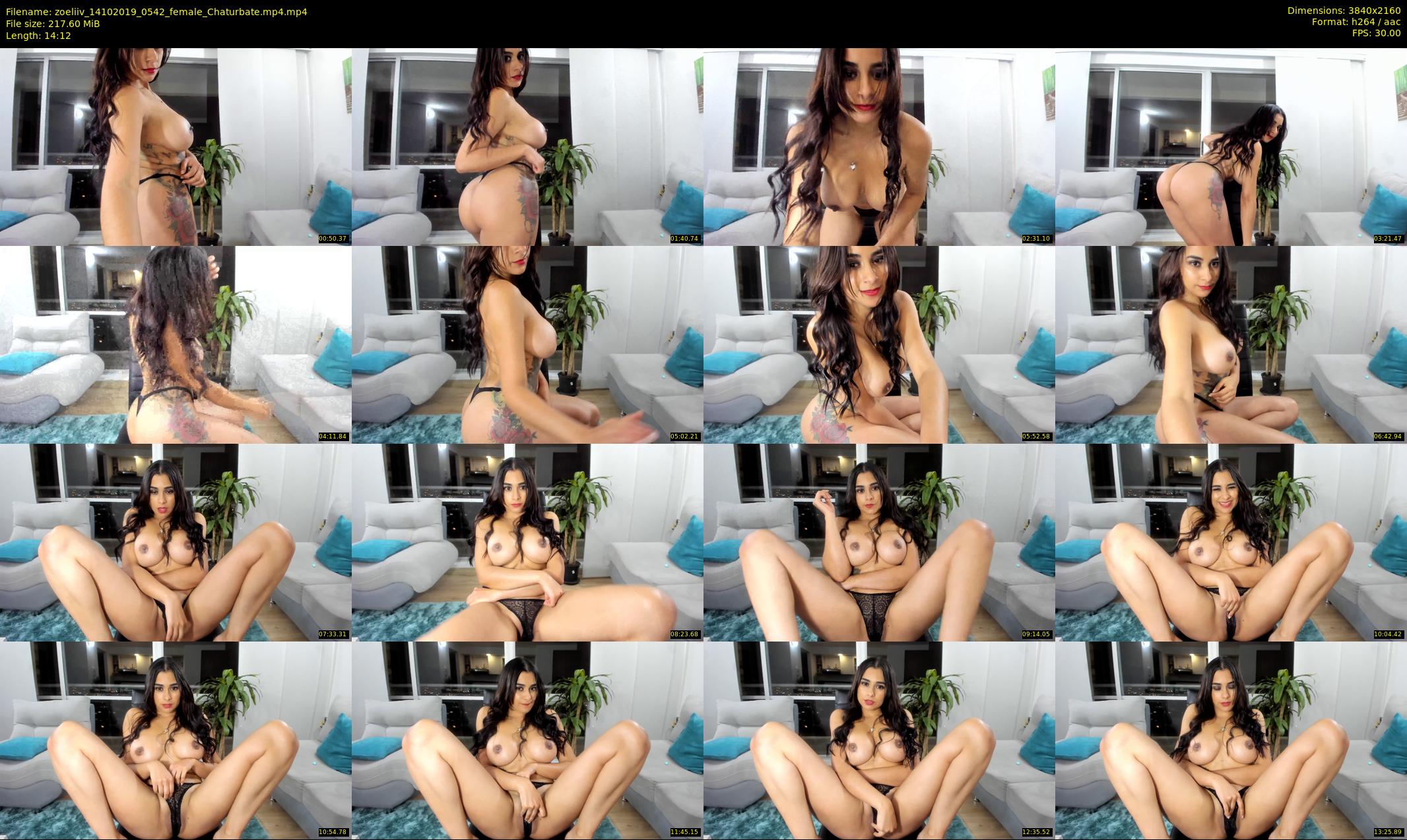 zoeliiv — 15 minute Chaturbate female cam show recording, 4K, Oct 14, 2019