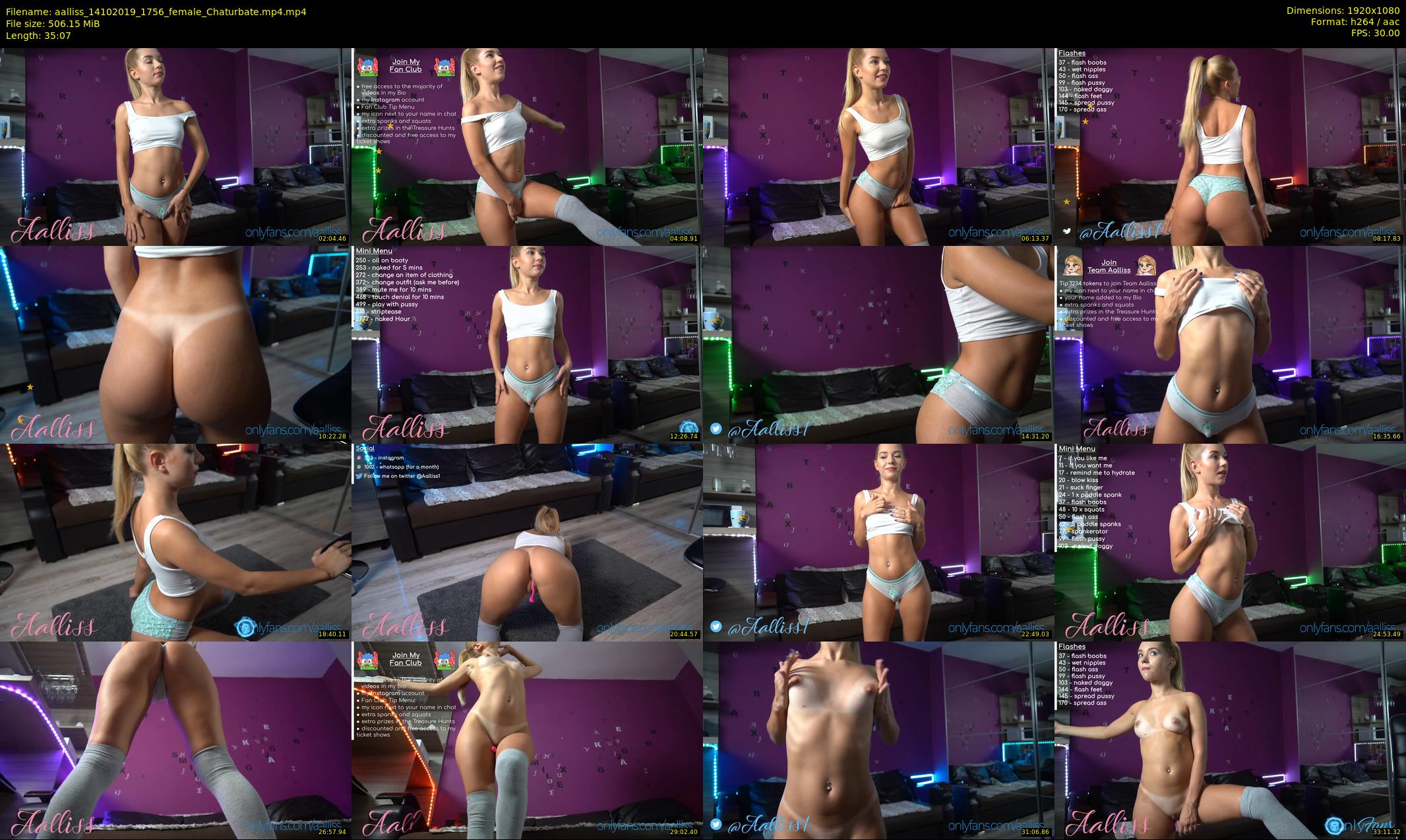 aalliss — 36 minute Chaturbate female cam show recording, 1080p, Oct 14, 2019