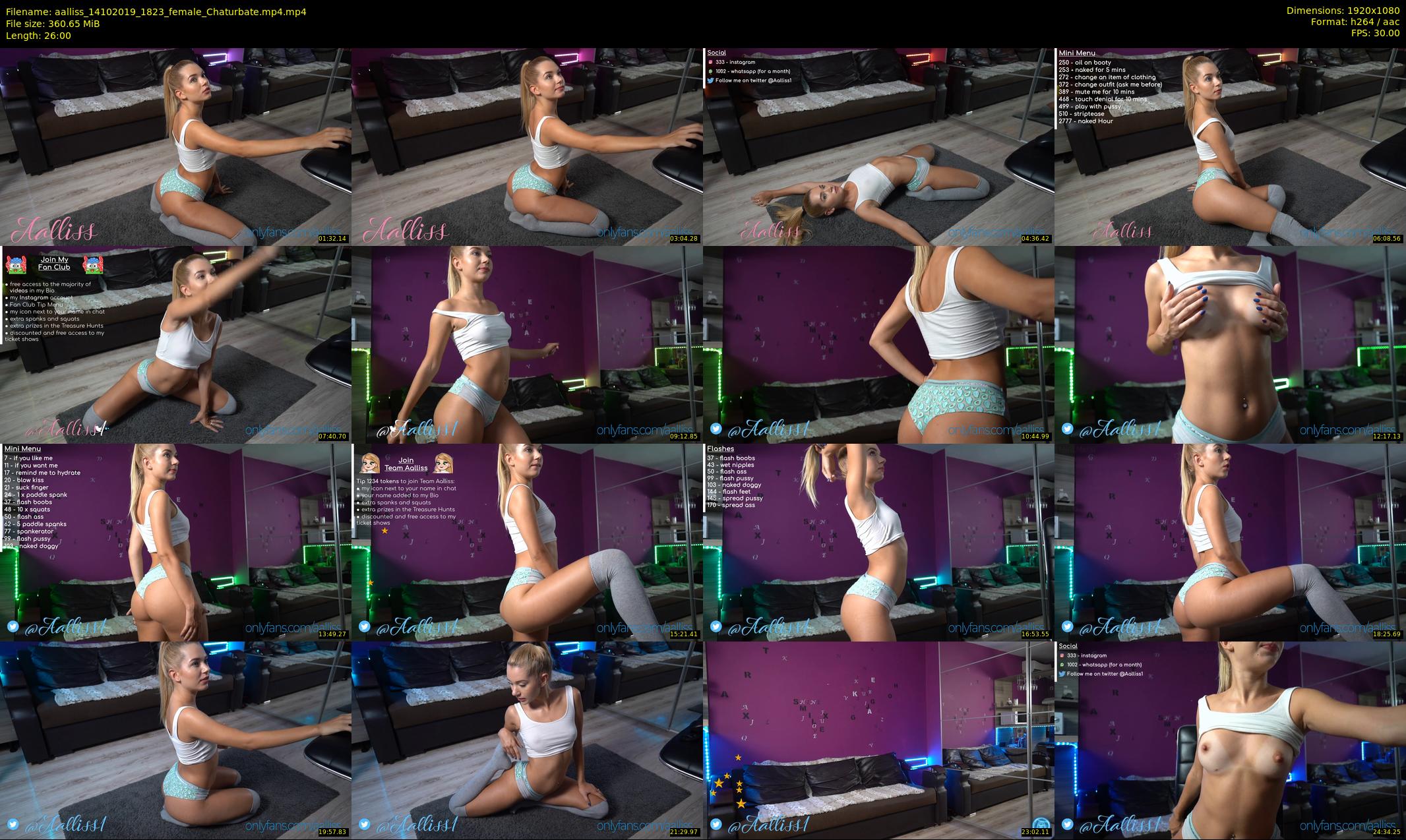 aalliss — 26 minute Chaturbate female cam show recording, 1080p, Oct 14, 2019