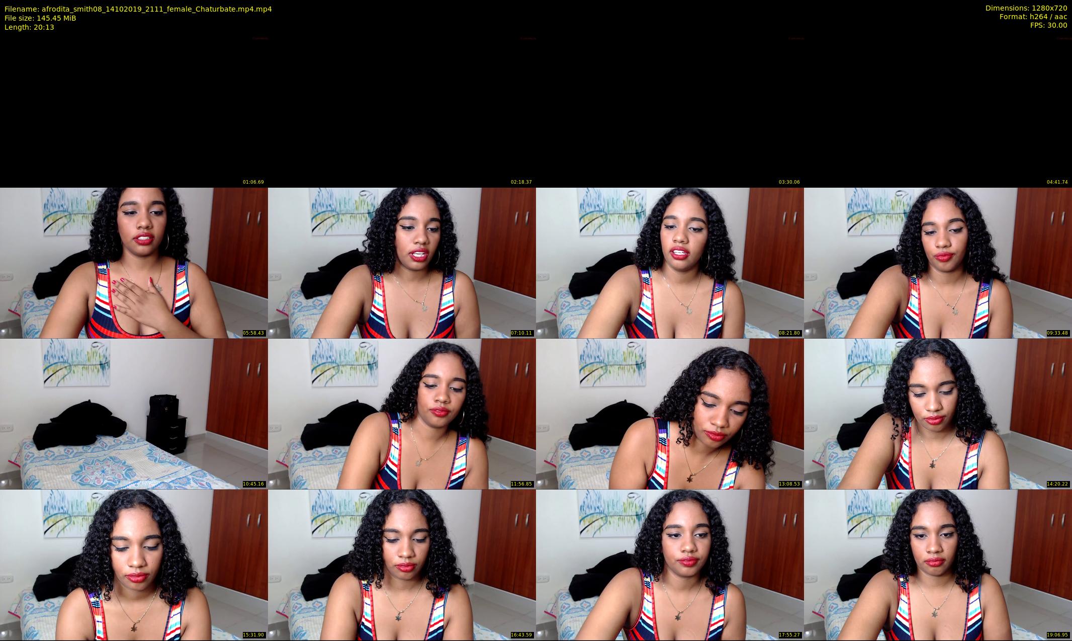 afrodita_smith08 — 21 minute Chaturbate female cam show recording, 720p, Oct 14, 2019