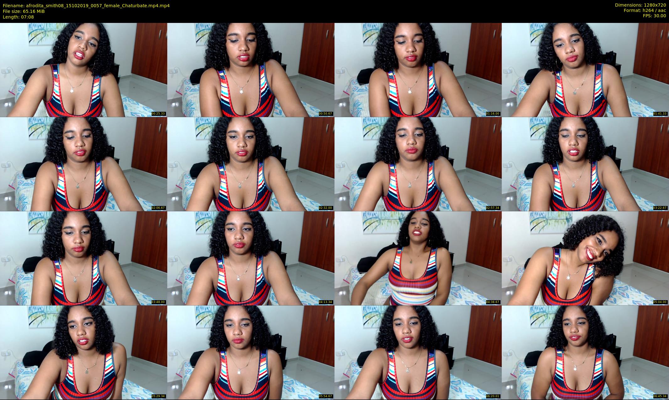 afrodita_smith08 — 8 minute Chaturbate female cam show recording, 720p, Oct 15, 2019
