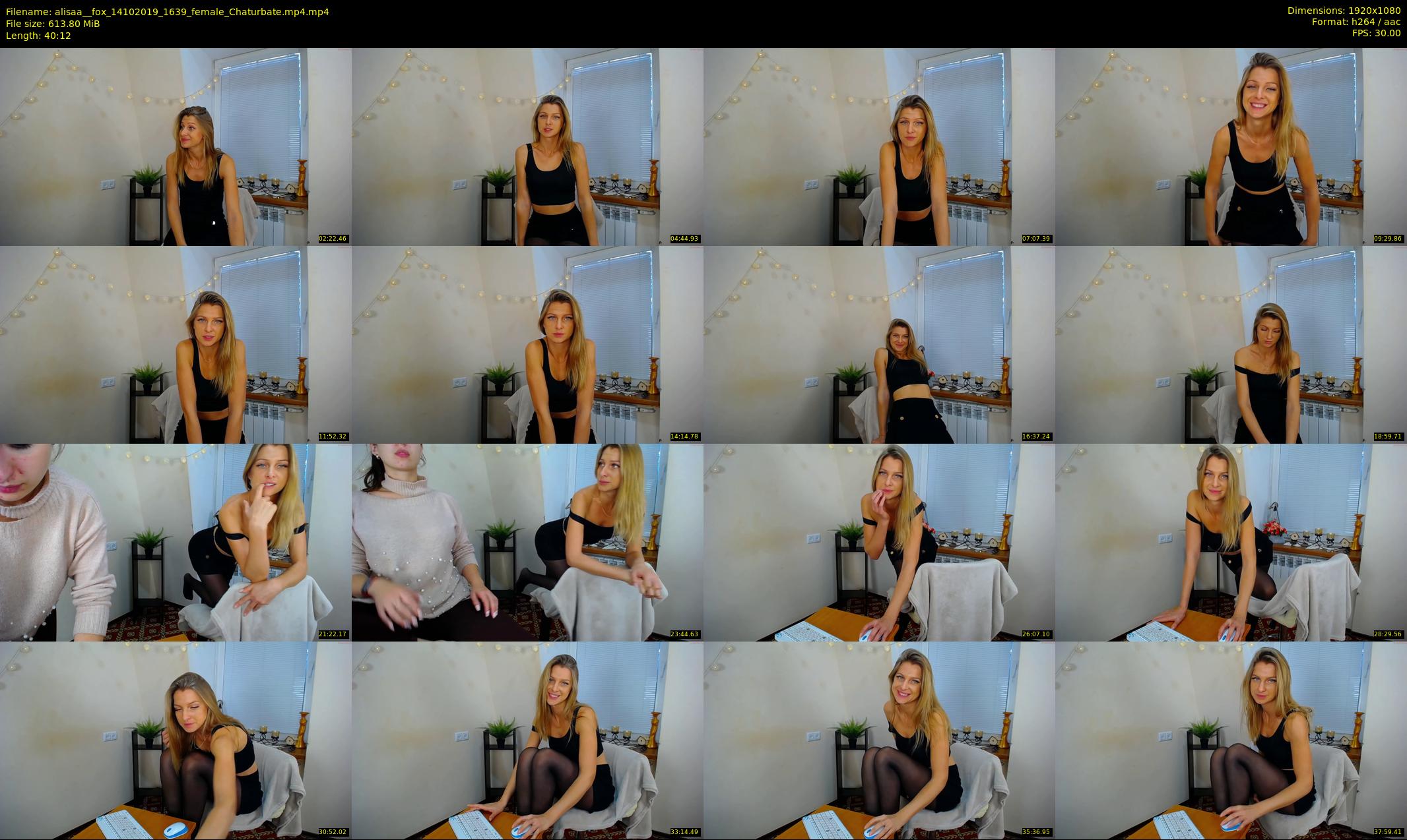alisaa__fox — 41 minute Chaturbate female cam show recording, 1080p, Oct 14, 2019