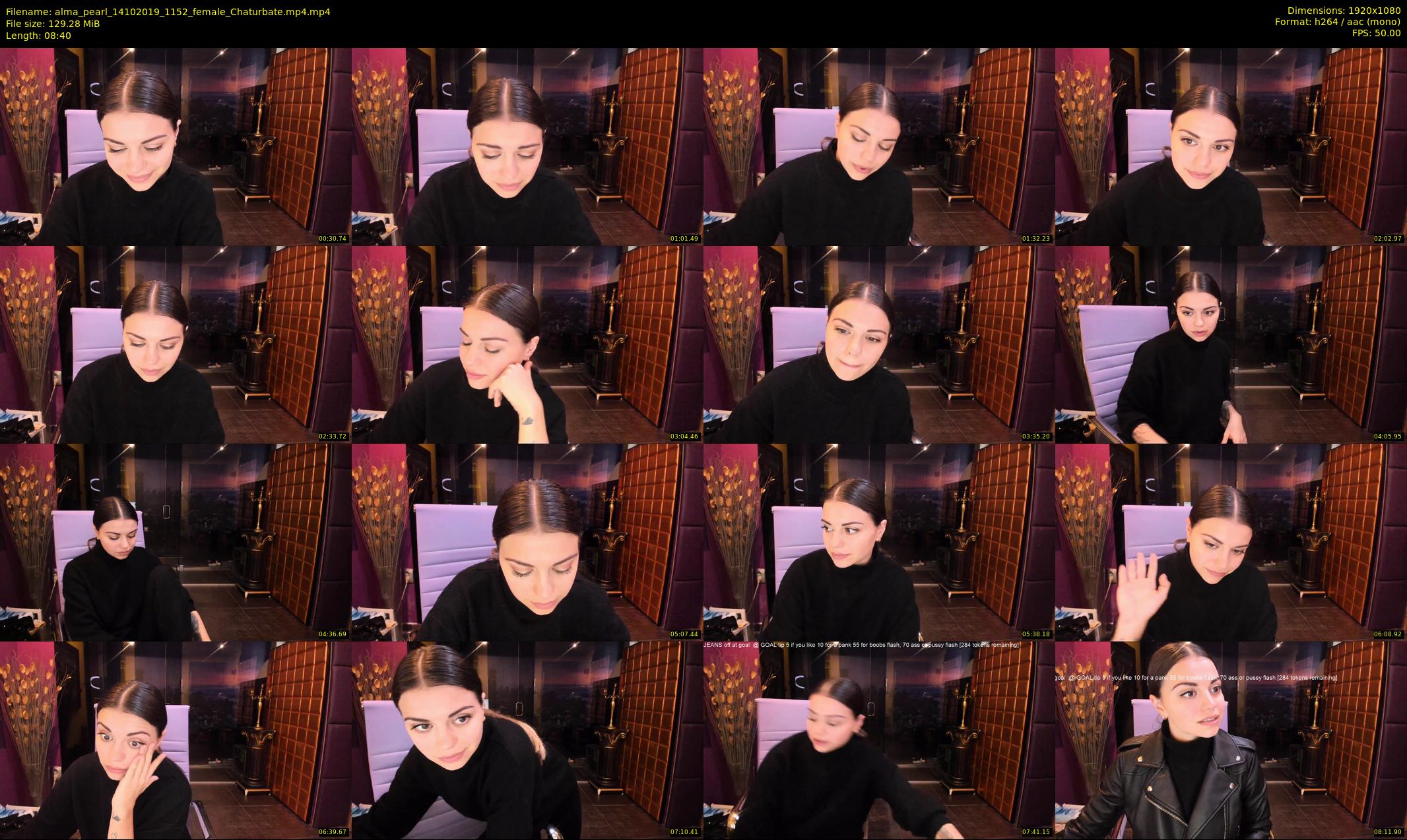 alma_pearl — 9 minute Chaturbate female cam show recording, 1080p, Oct 14, 2019