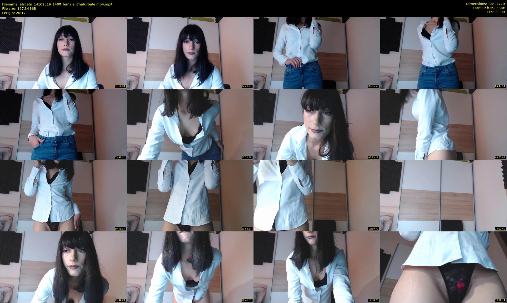 alycetn — 21 minute Chaturbate female cam show recording, 720p, Oct 14, 2019