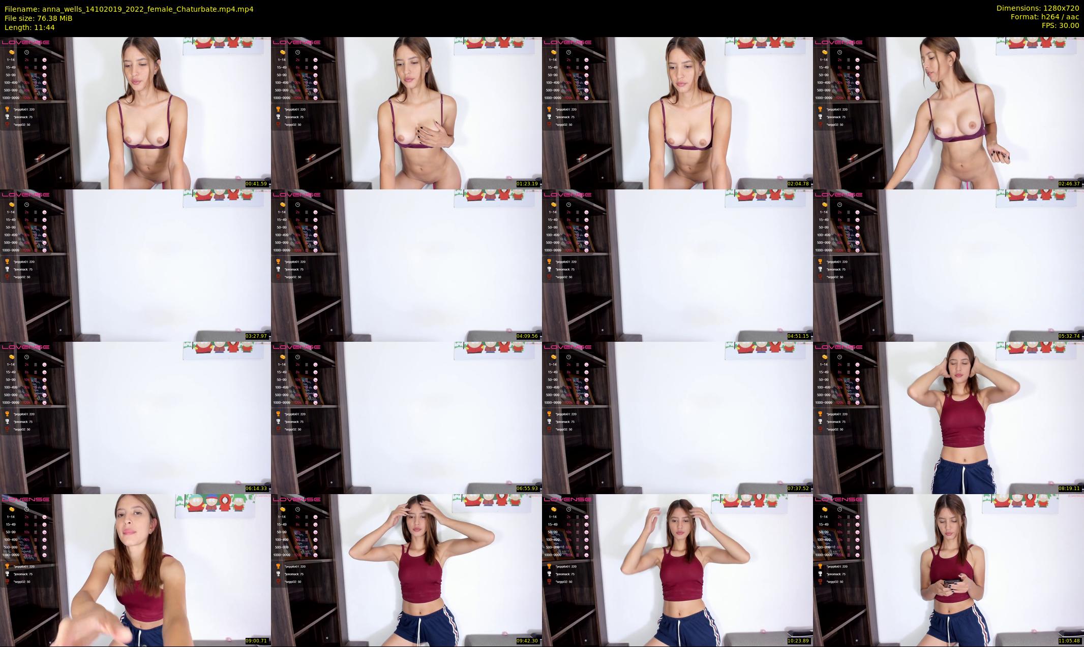 anna_wells — 12 minute Chaturbate female cam show recording, 720p, Oct 14, 2019