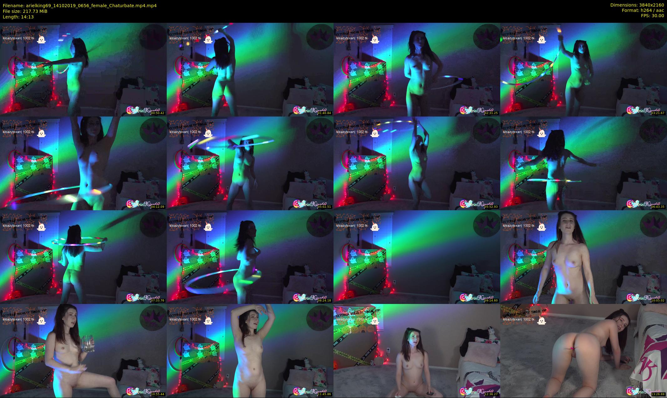 arielking69 — 15 minute Chaturbate female cam show recording, 4K, Oct 14, 2019