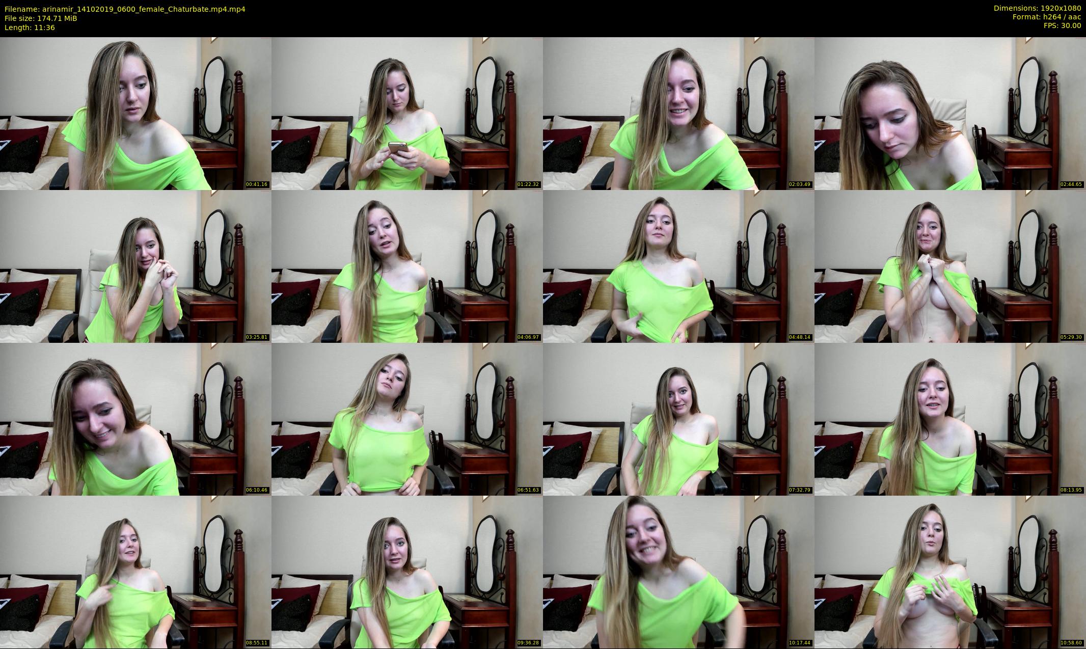 arinamir — 12 minute Chaturbate female cam show recording, 1080p, Oct 14, 2019
