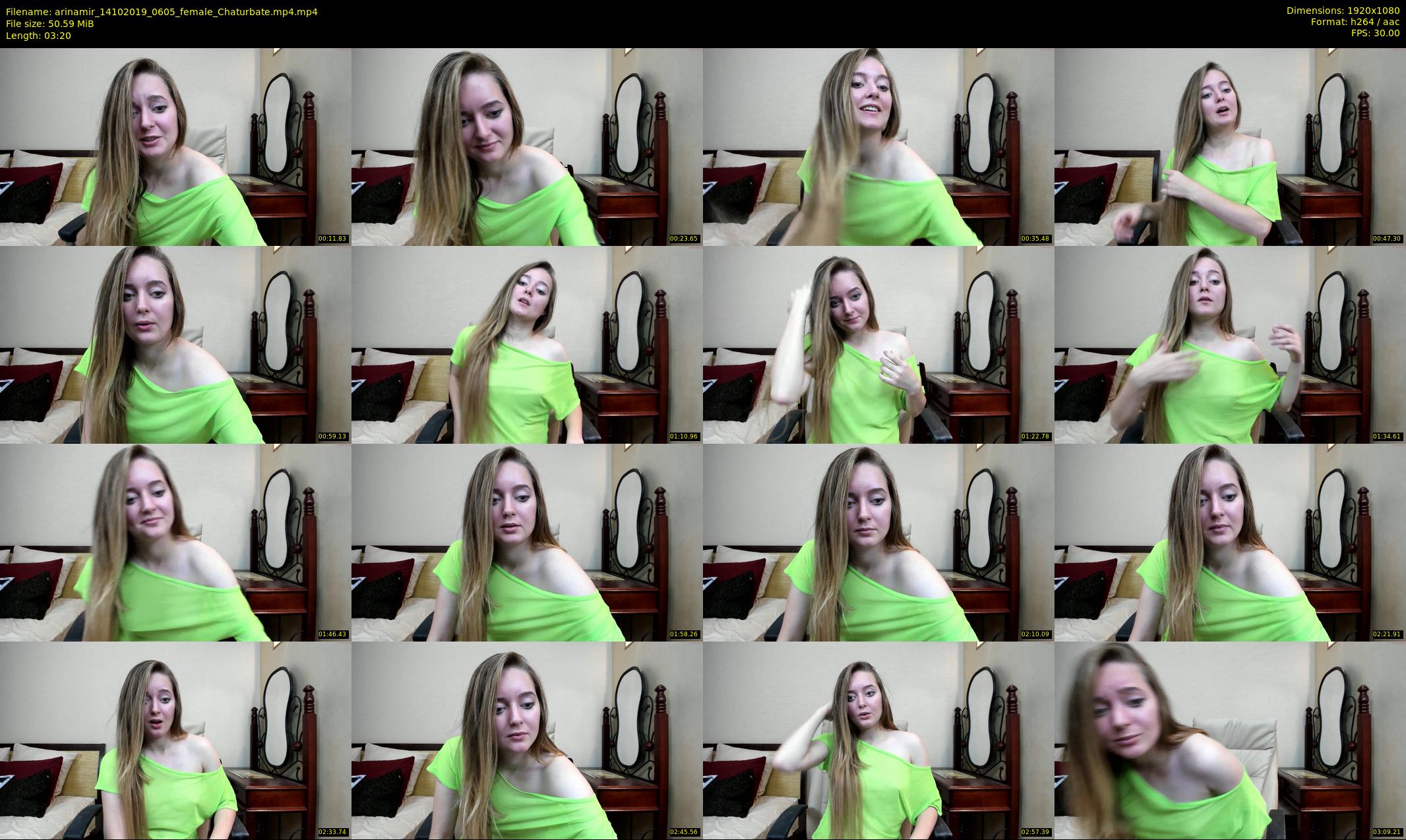 arinamir — 4 minute Chaturbate female cam show recording, 1080p, Oct 14, 2019