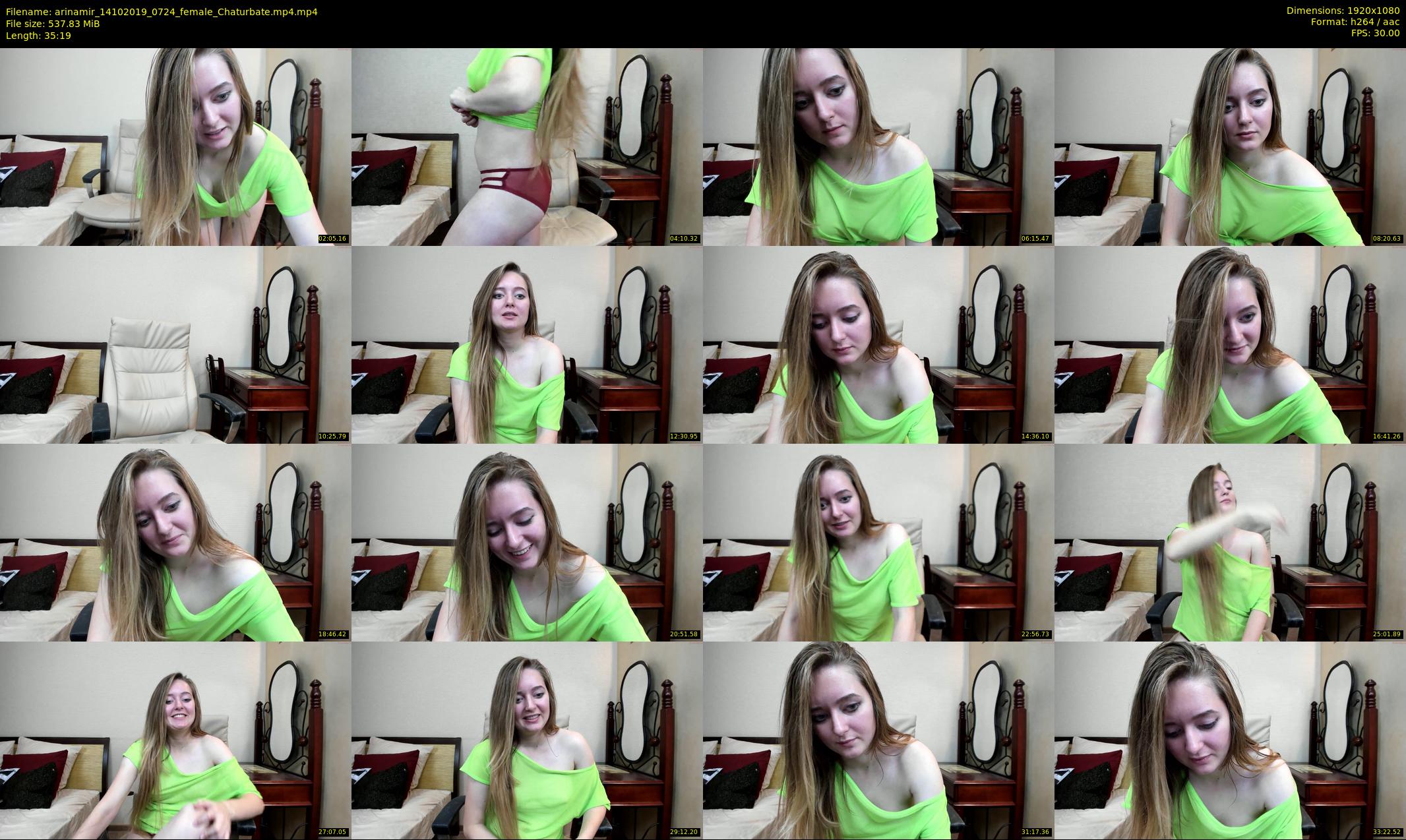 arinamir — 36 minute Chaturbate female cam show recording, 1080p, Oct 14, 2019