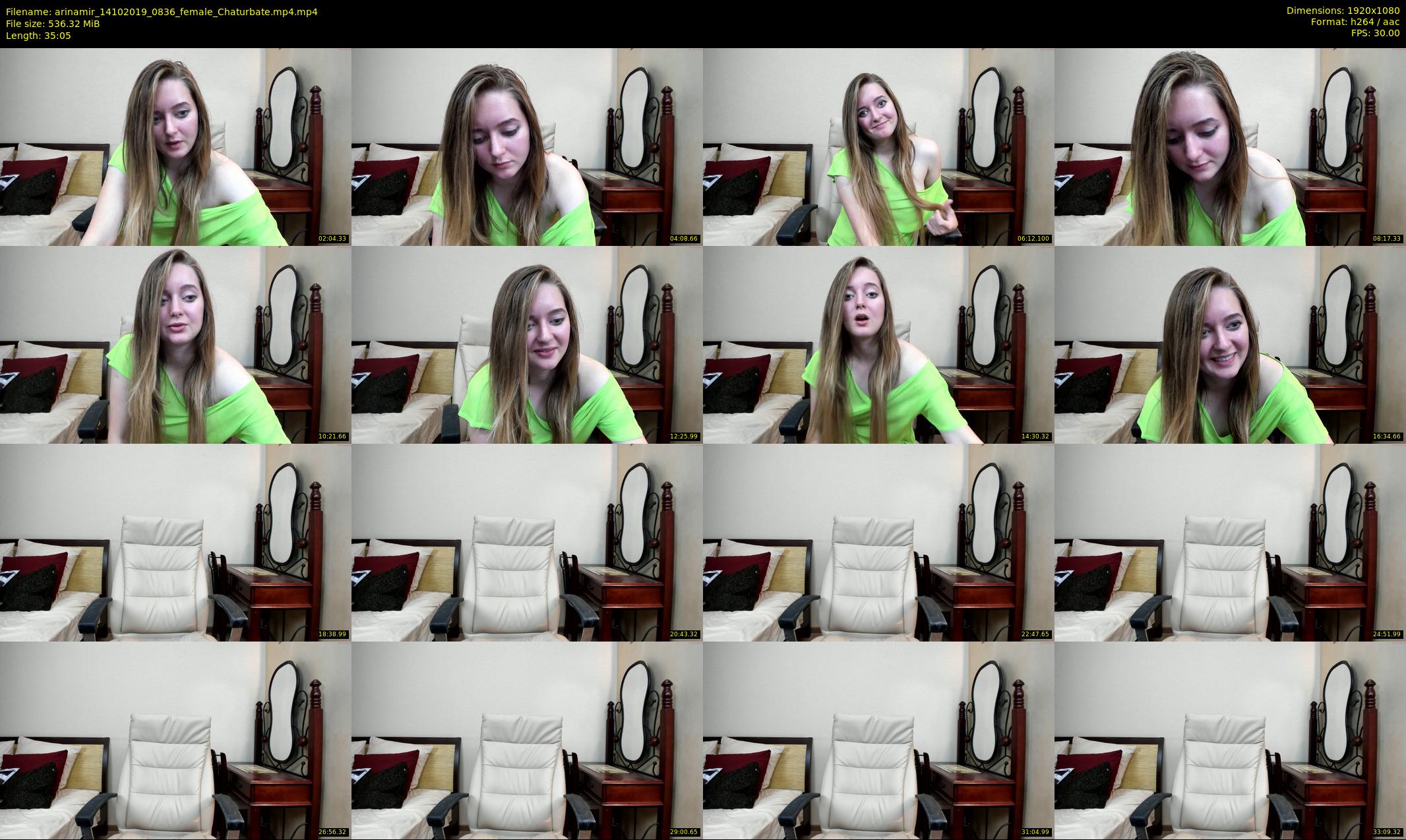 arinamir — 36 minute Chaturbate female cam show recording, 1080p, Oct 14, 2019