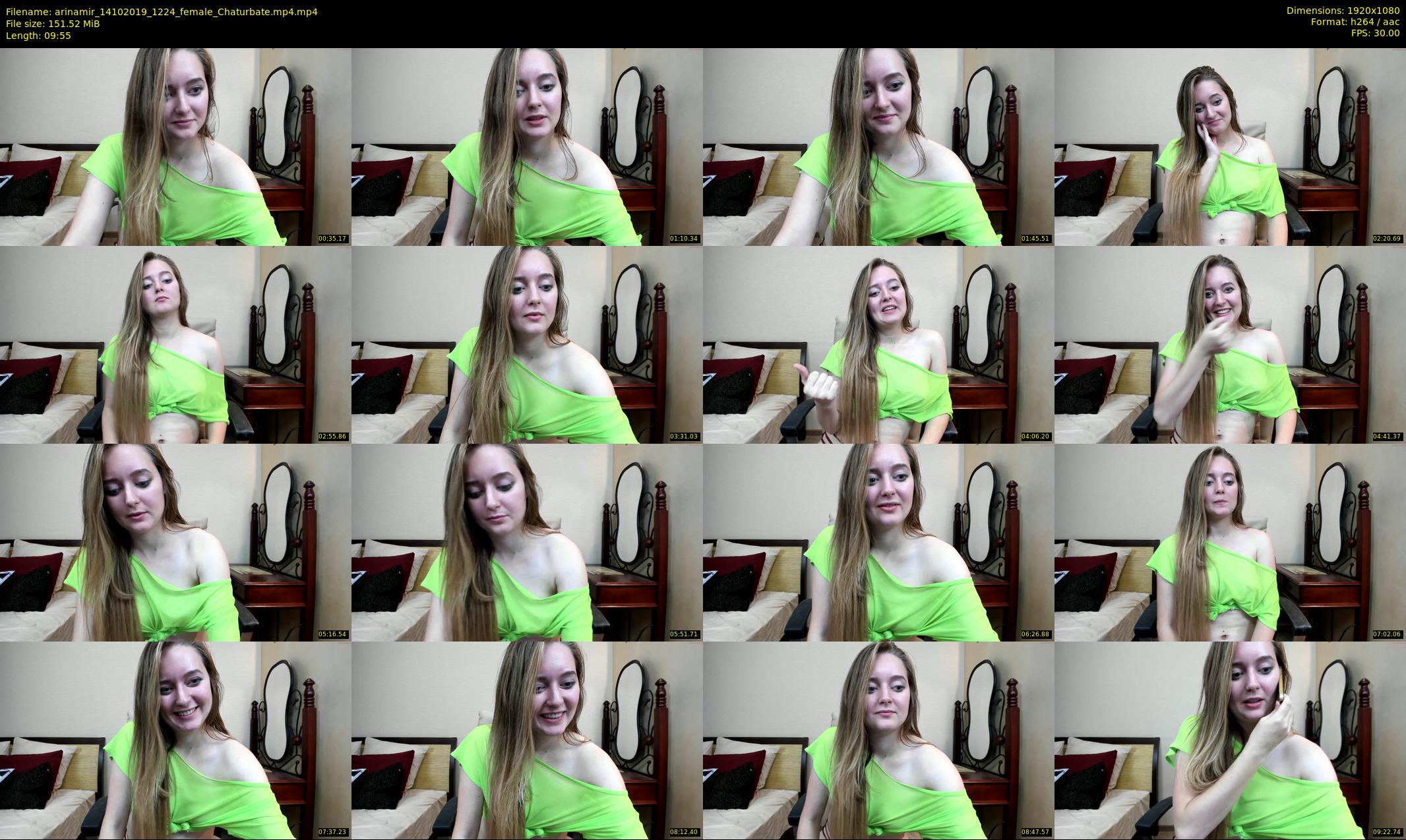 arinamir — 10 minute Chaturbate female cam show recording, 1080p, Oct 14, 2019