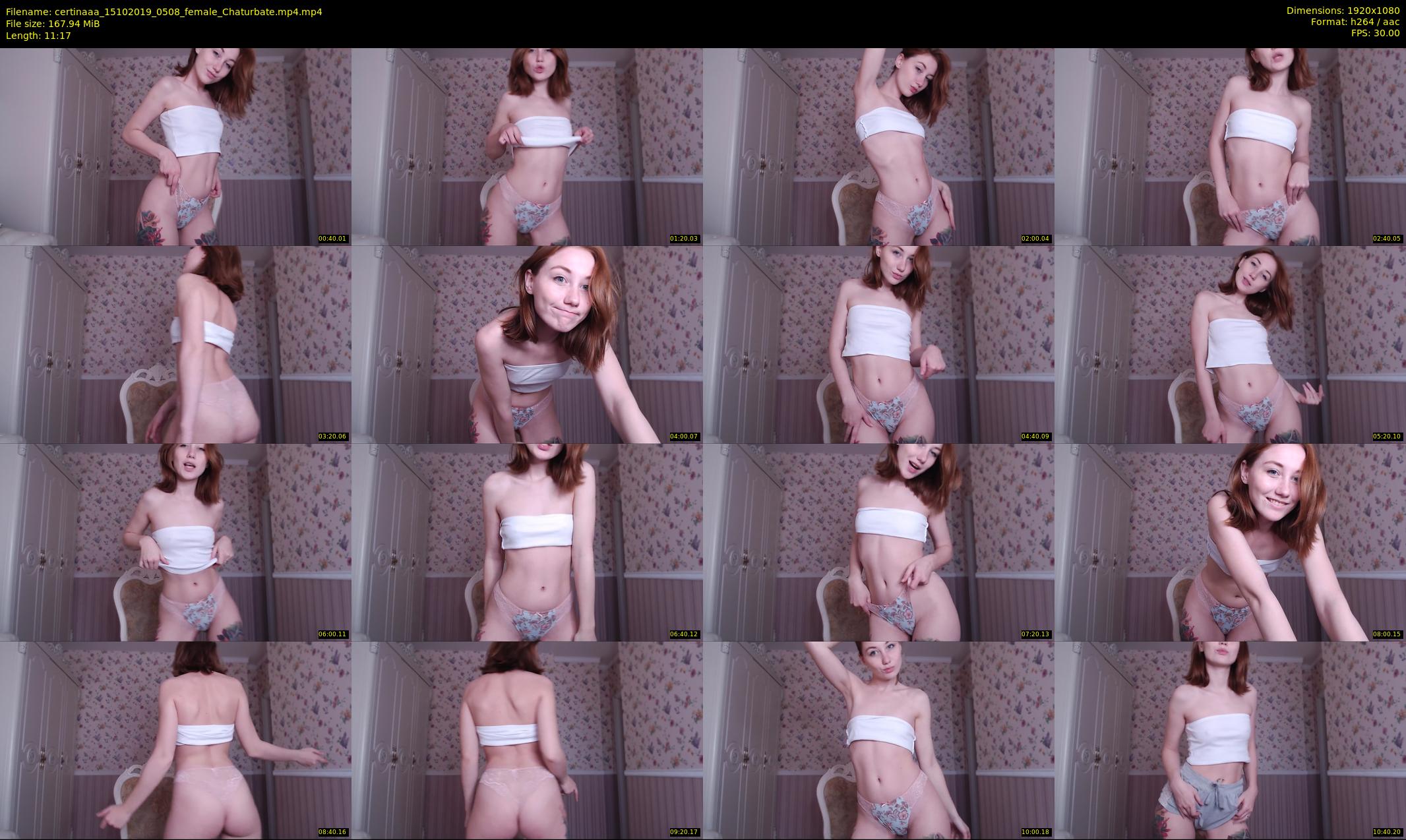 certinaaa — 12 minute Chaturbate female cam show recording, 1080p, Oct 15, 2019