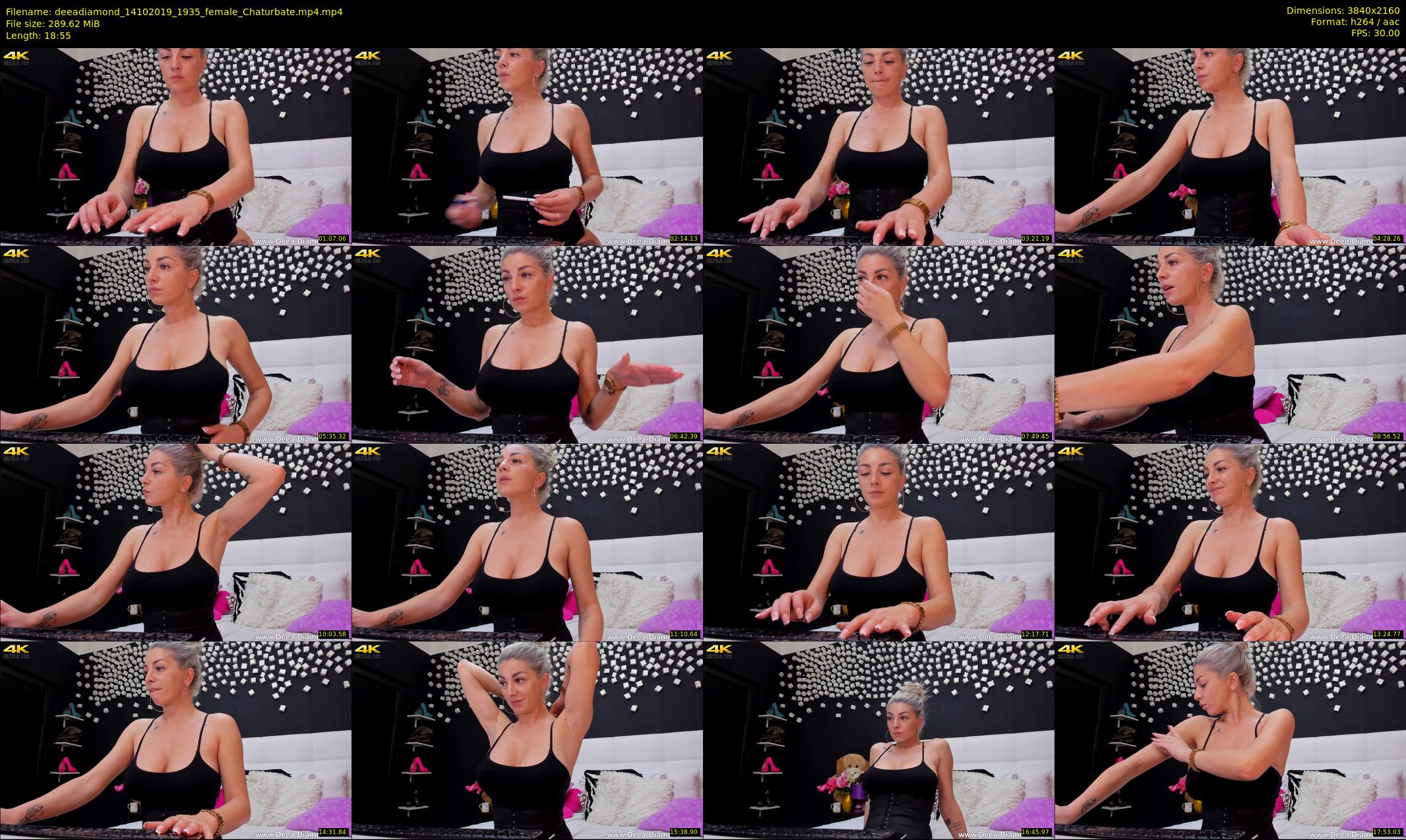deeadiamond — 19 minute Chaturbate female cam show recording, 4K, Oct 14, 2019