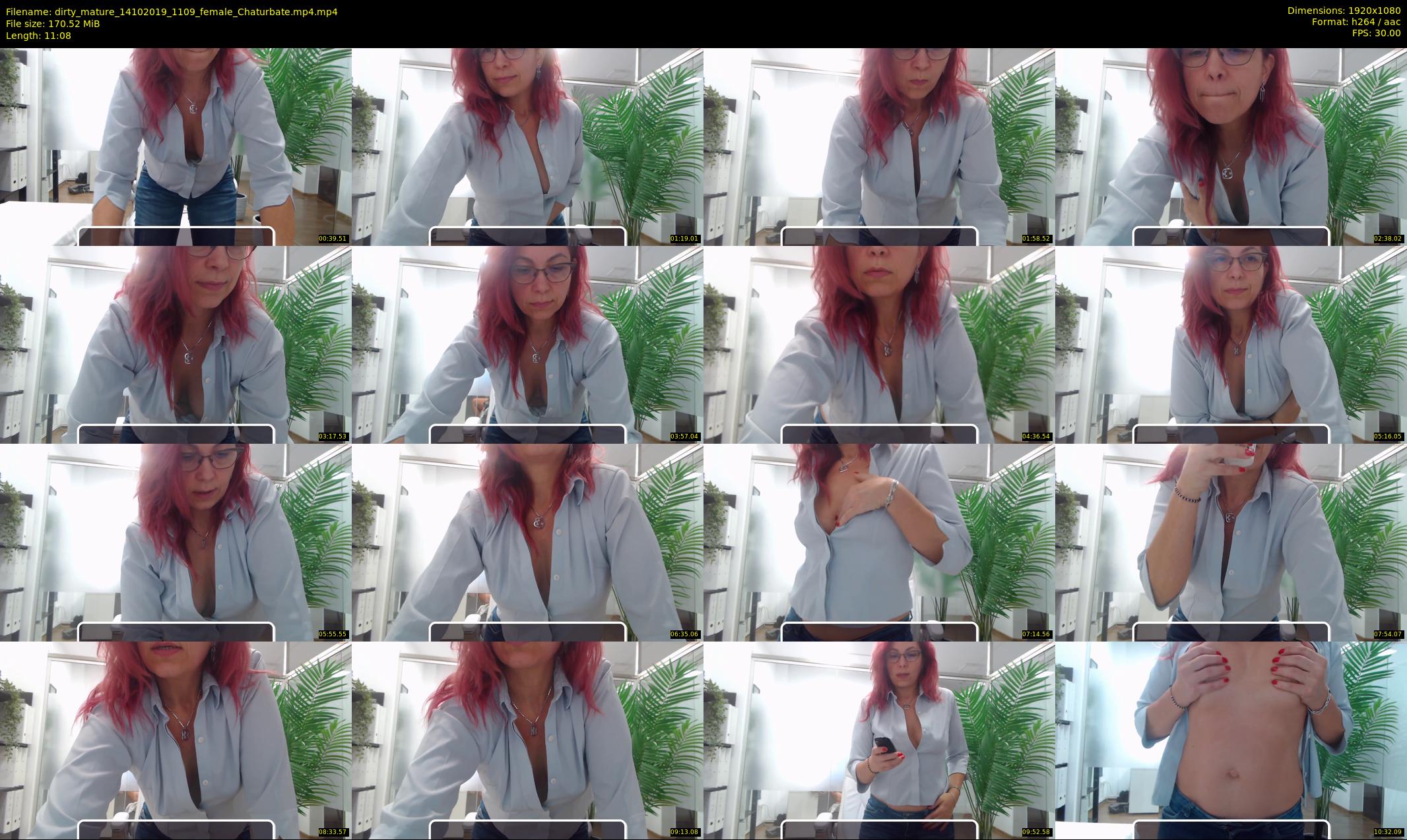 dirty_mature — 12 minute Chaturbate female cam show recording, 1080p, Oct 14, 2019