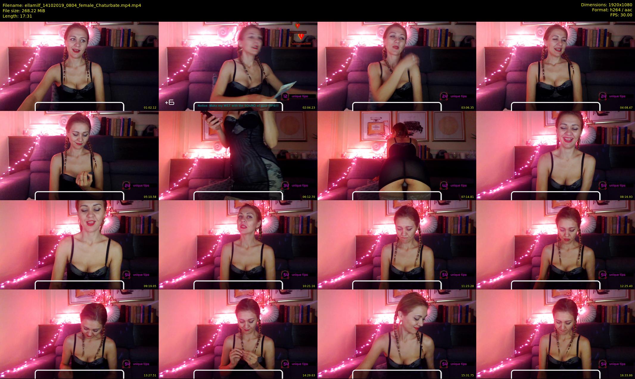 ellamilf — 18 minute Chaturbate female cam show recording, 1080p, Oct 14, 2019
