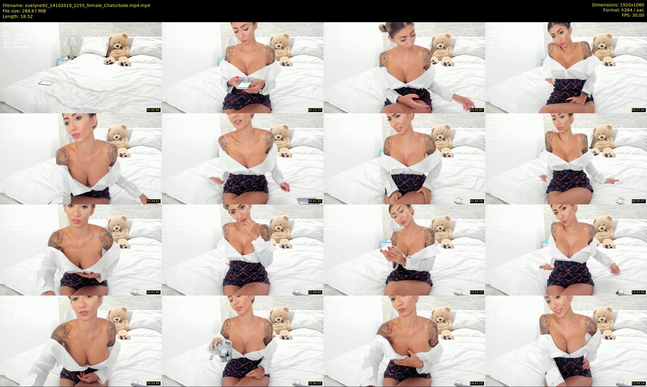 evelyne92 — 19 minute Chaturbate female cam show recording, 1080p, Oct 14, 2019