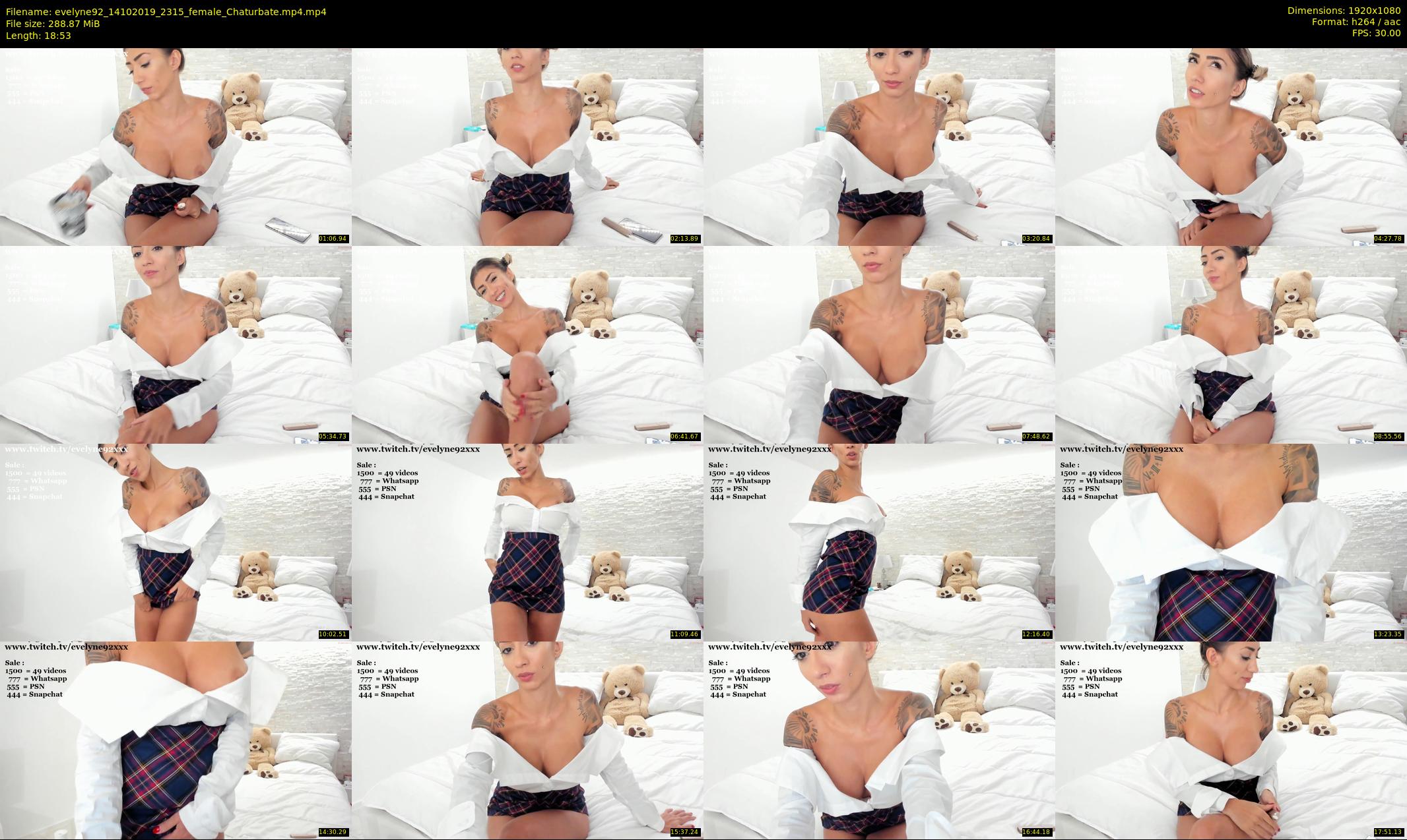 evelyne92 — 19 minute Chaturbate female cam show recording, 1080p, Oct 14, 2019