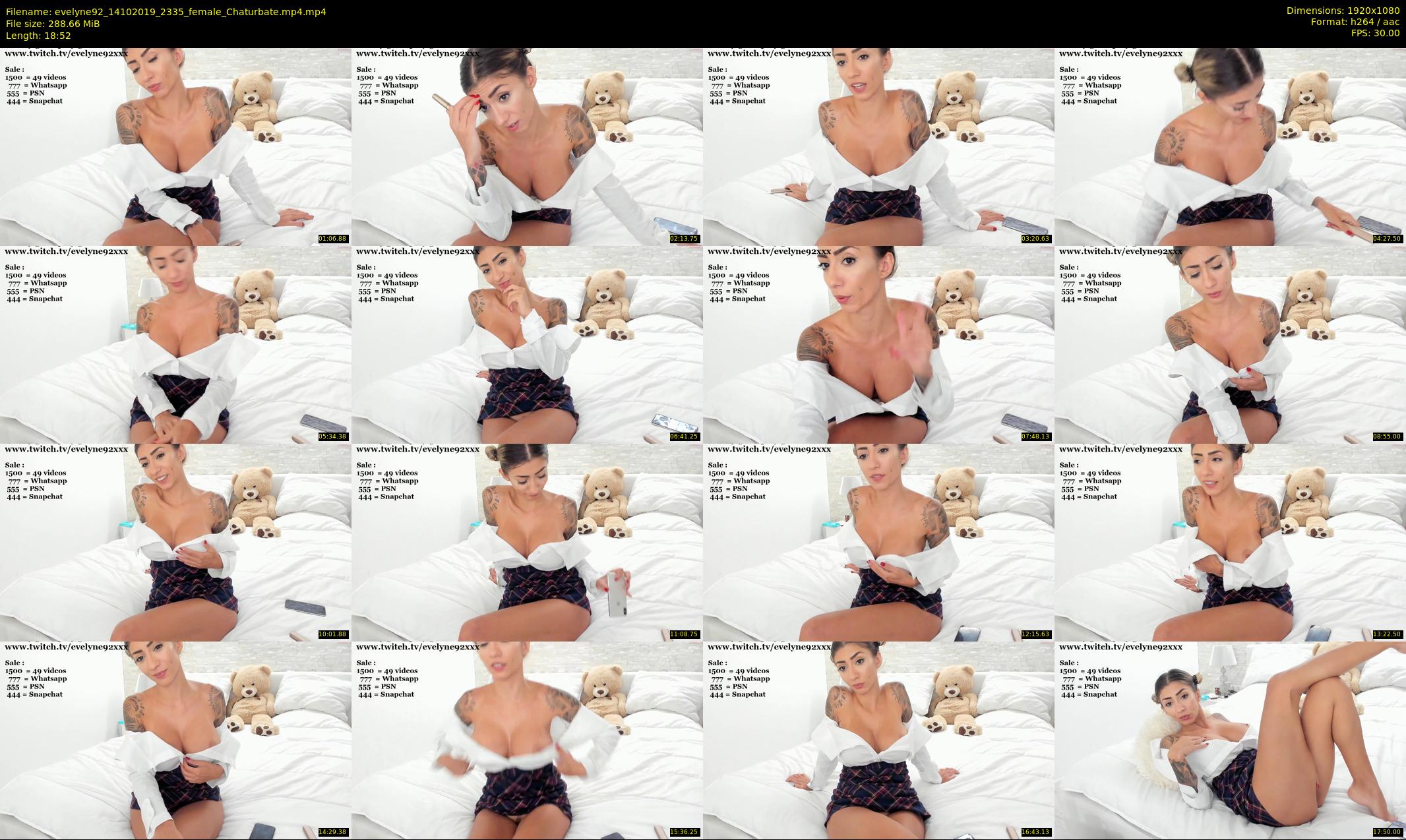 evelyne92 — 19 minute Chaturbate female cam show recording, 1080p, Oct 14, 2019