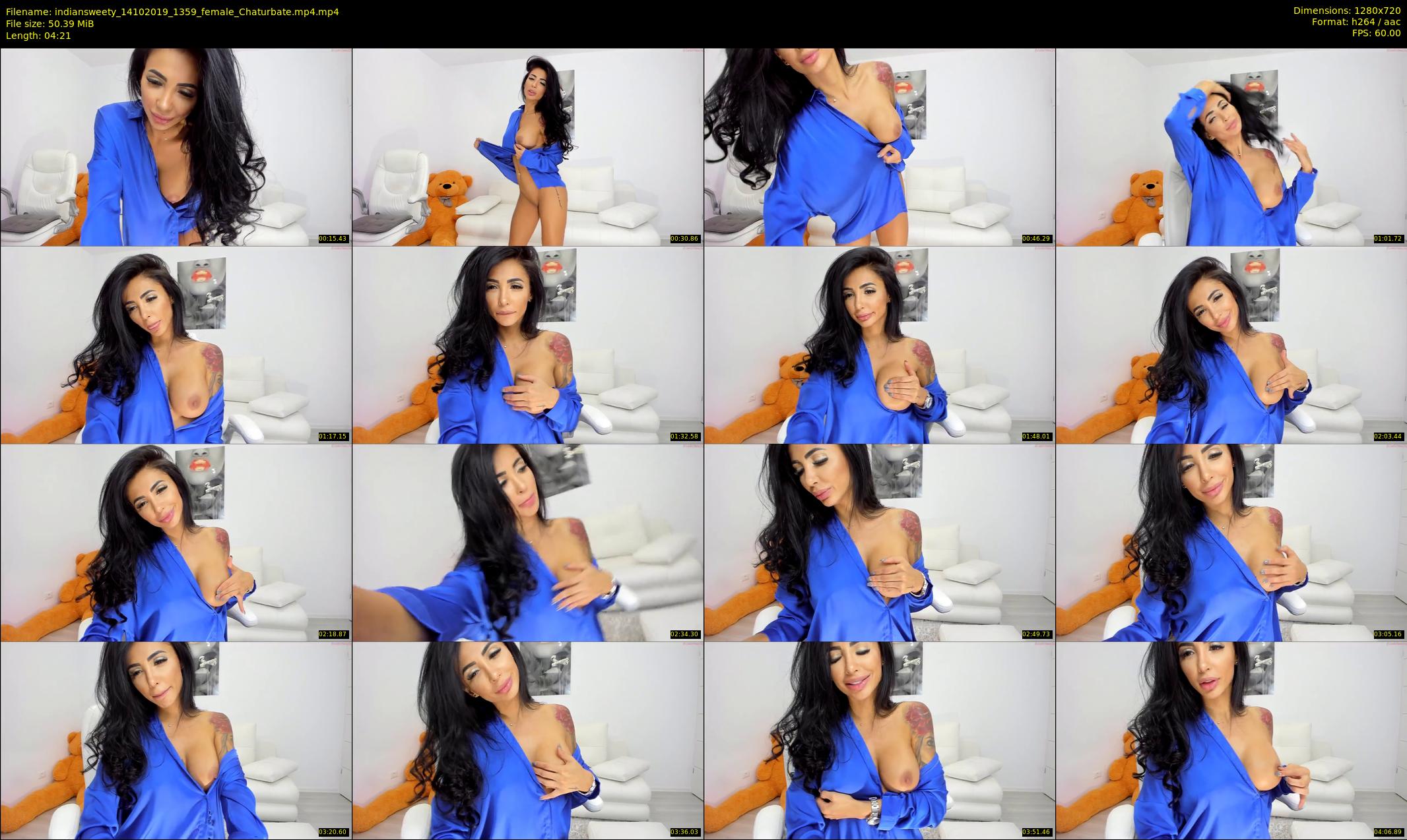 indiansweety — 5 minute Chaturbate female cam show recording, 720p, Oct 14, 2019