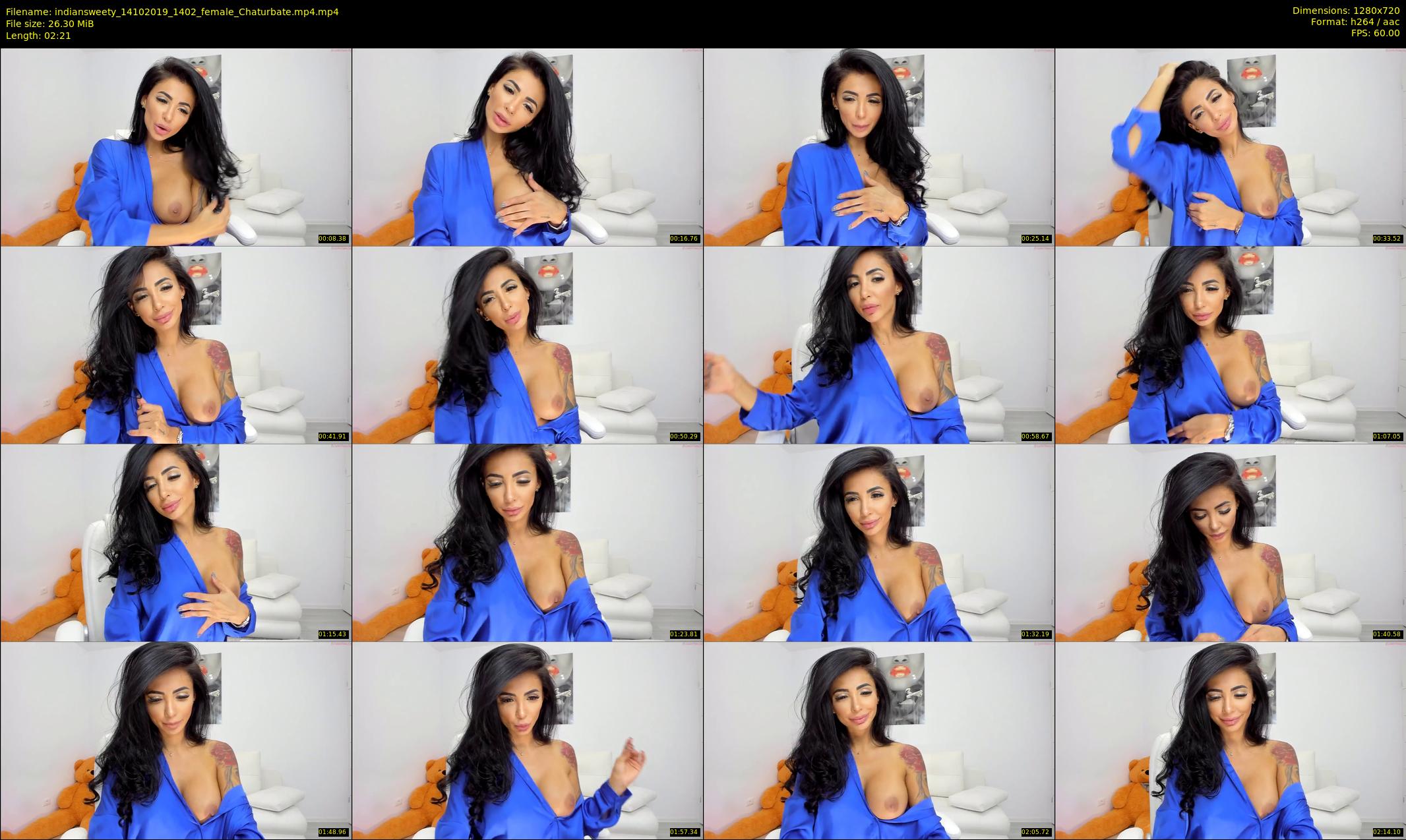 indiansweety — 3 minute Chaturbate female cam show recording, 720p, Oct 14, 2019