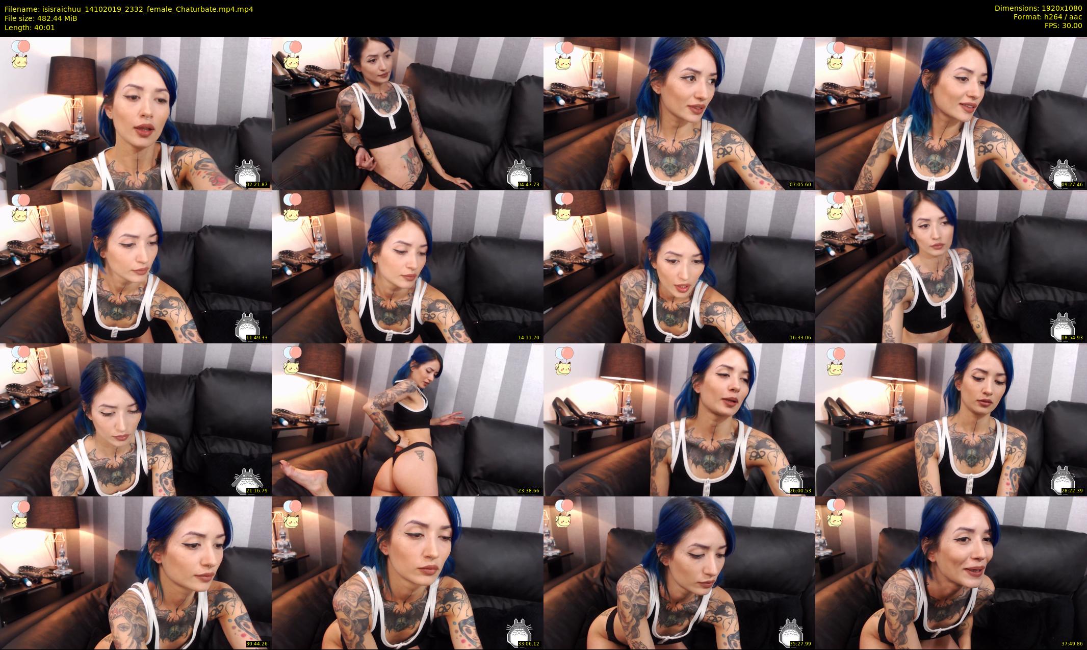 isisraichuu — 41 minute Chaturbate female cam show recording, 1080p, Oct 14, 2019