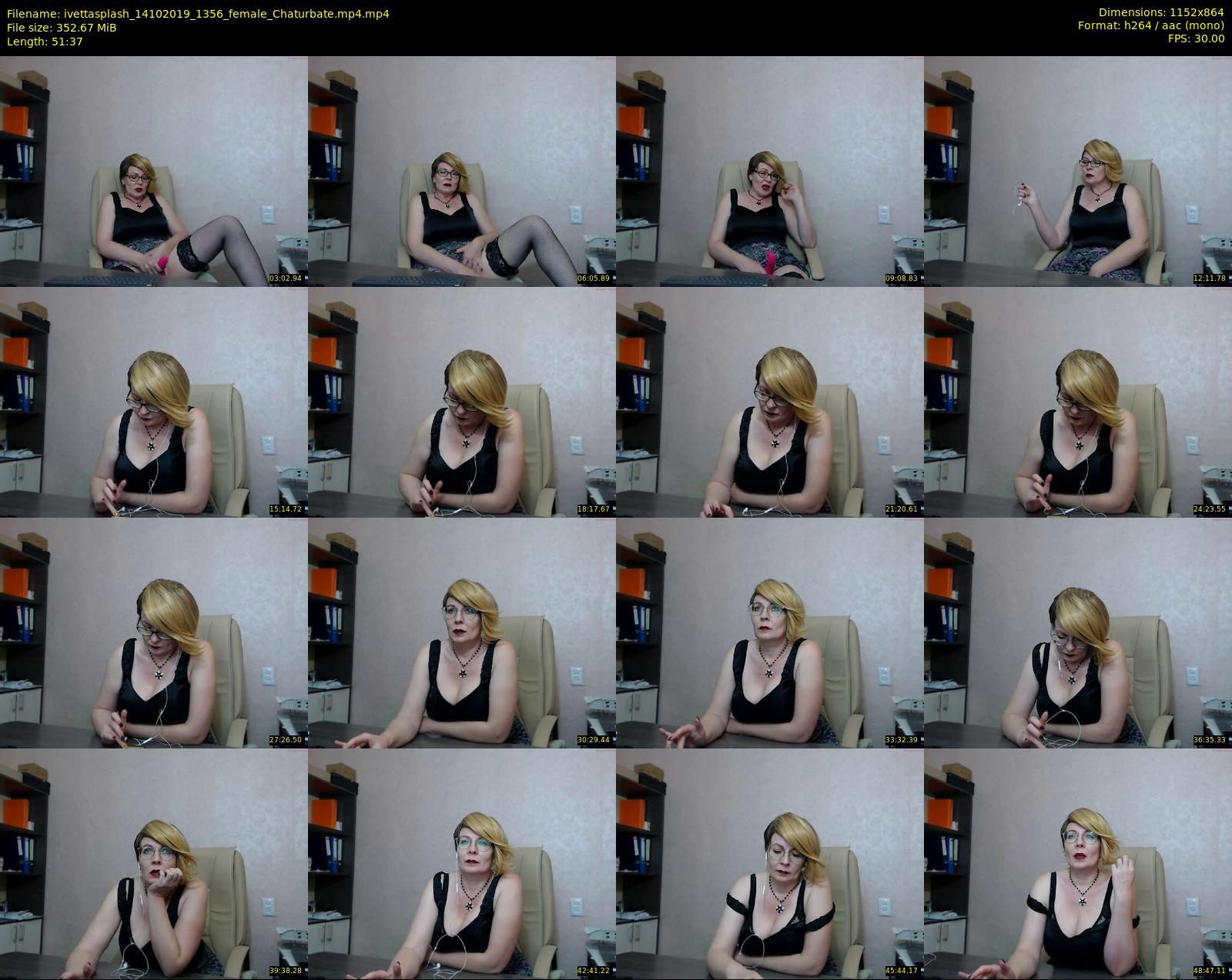 ivettasplash — 52 minute Chaturbate female cam show recording, 720p, Oct 14, 2019