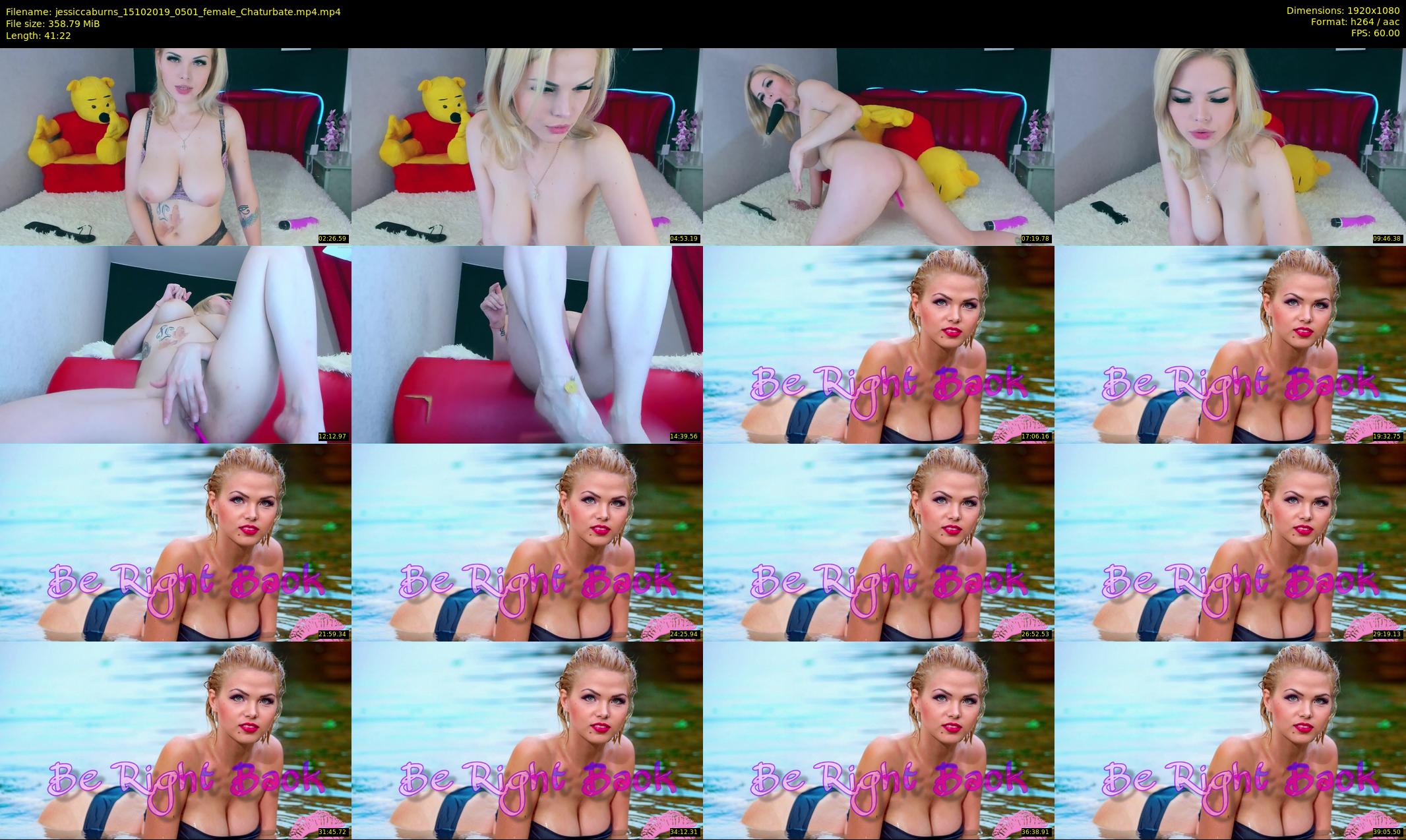jessiccaburns — 42 minute Chaturbate female cam show recording, 1080p, Oct 15, 2019